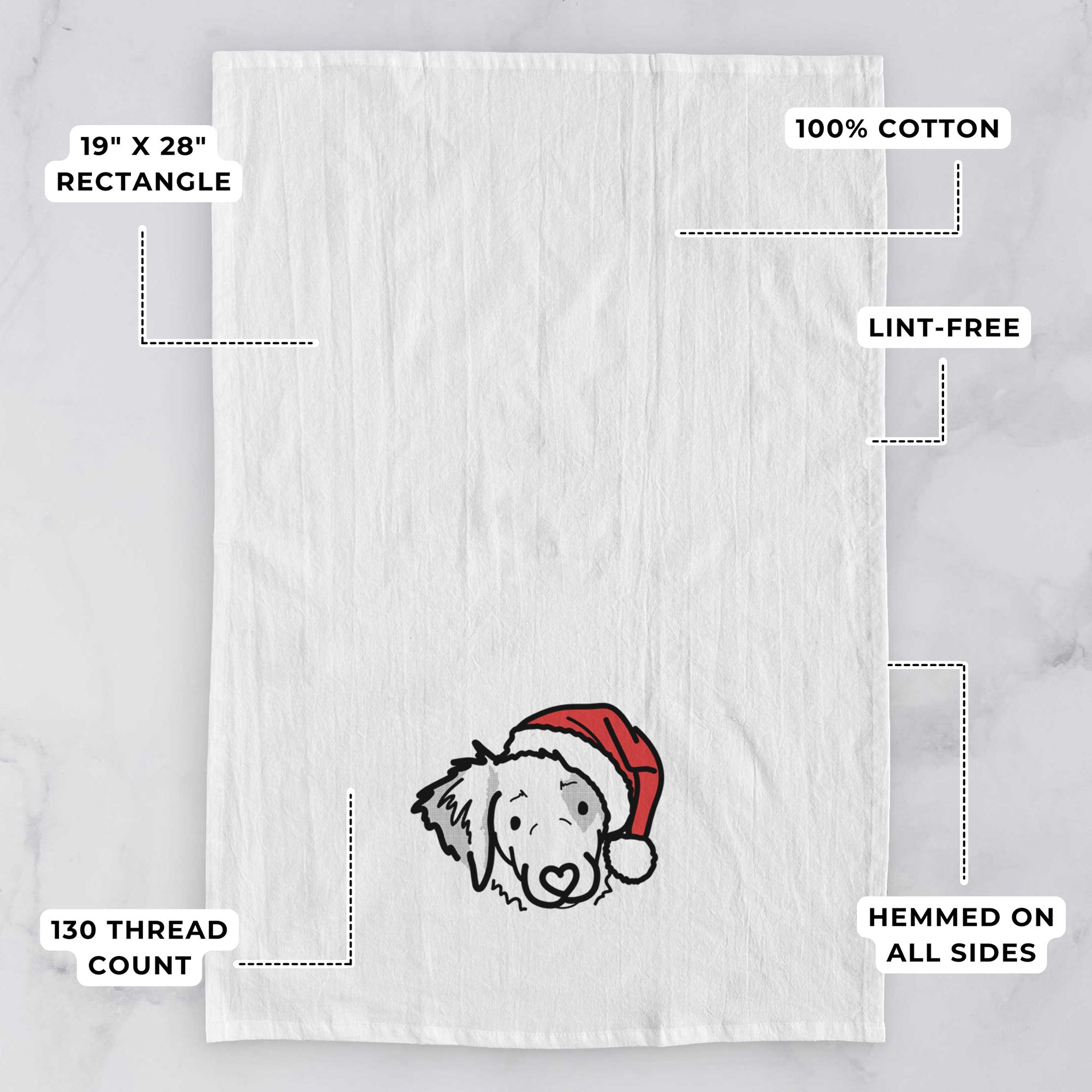 Jolly Brittany Spaniel - Kiva - Tea Towel