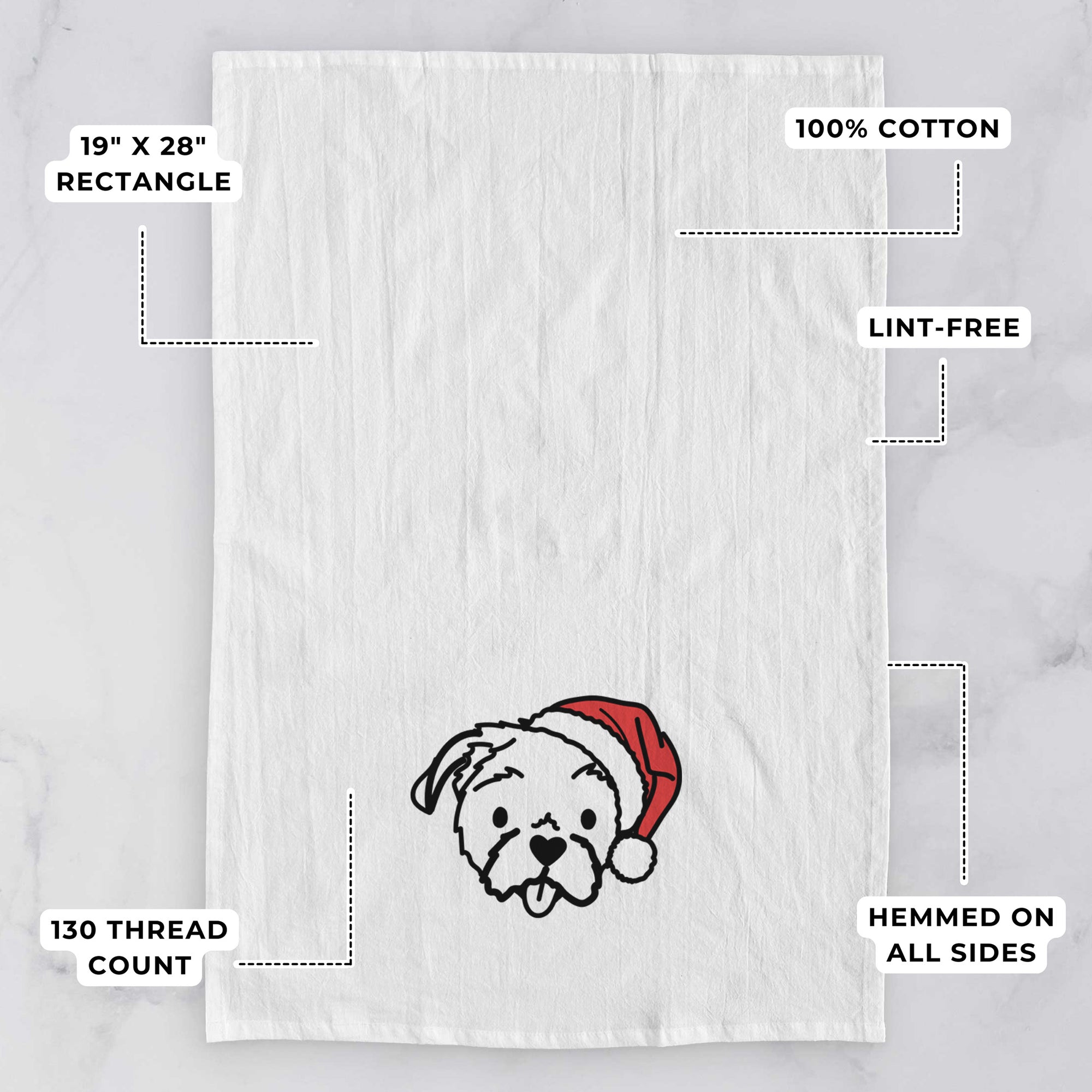 Jolly Shih Tzu - Koko - Tea Towel