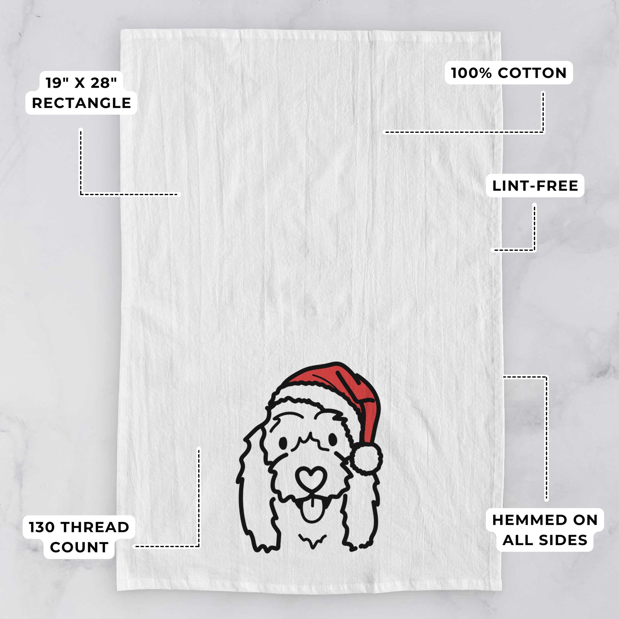 Jolly Coton de Tulear - Louie - Tea Towel