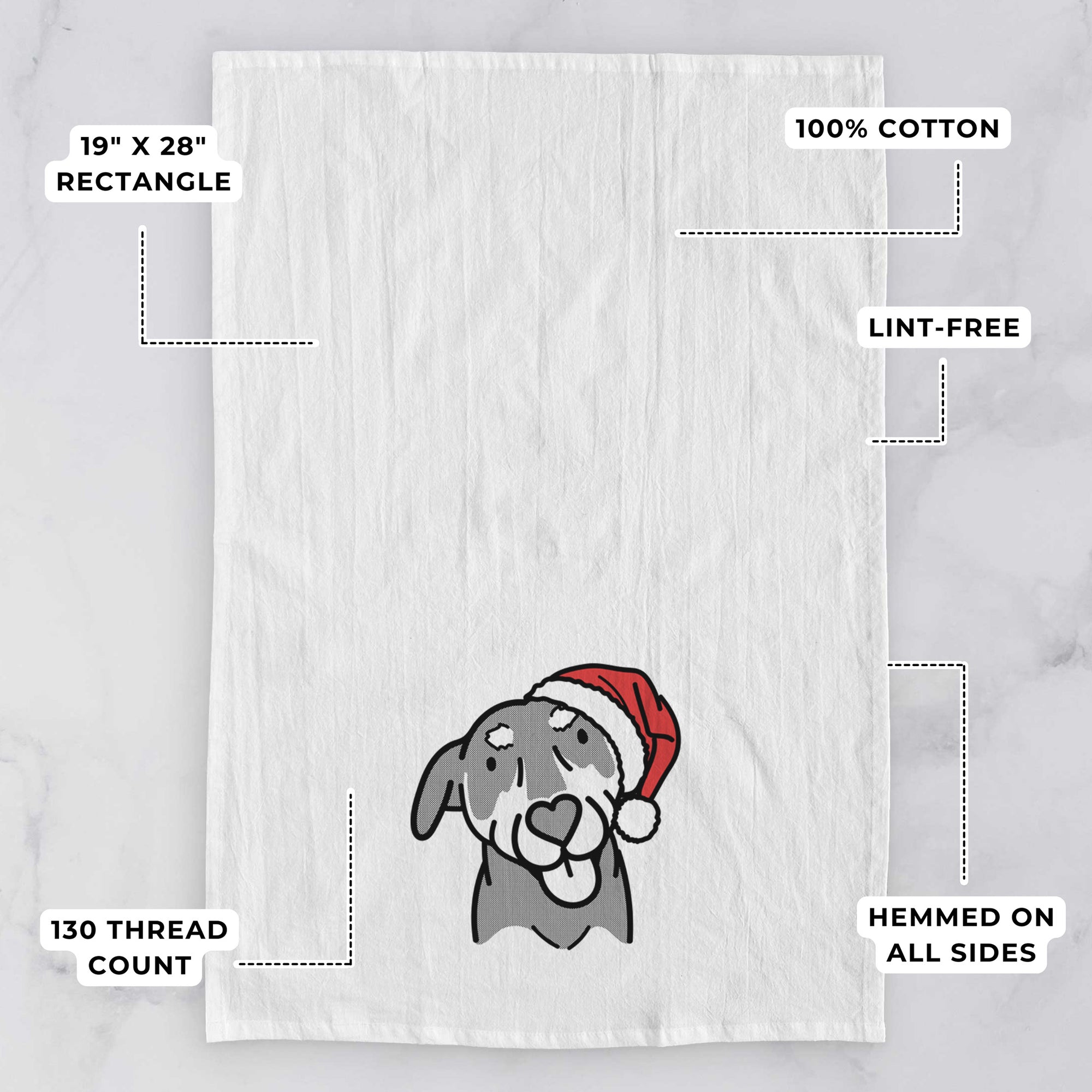 Jolly Mixed Breed - Lousia - Tea Towel