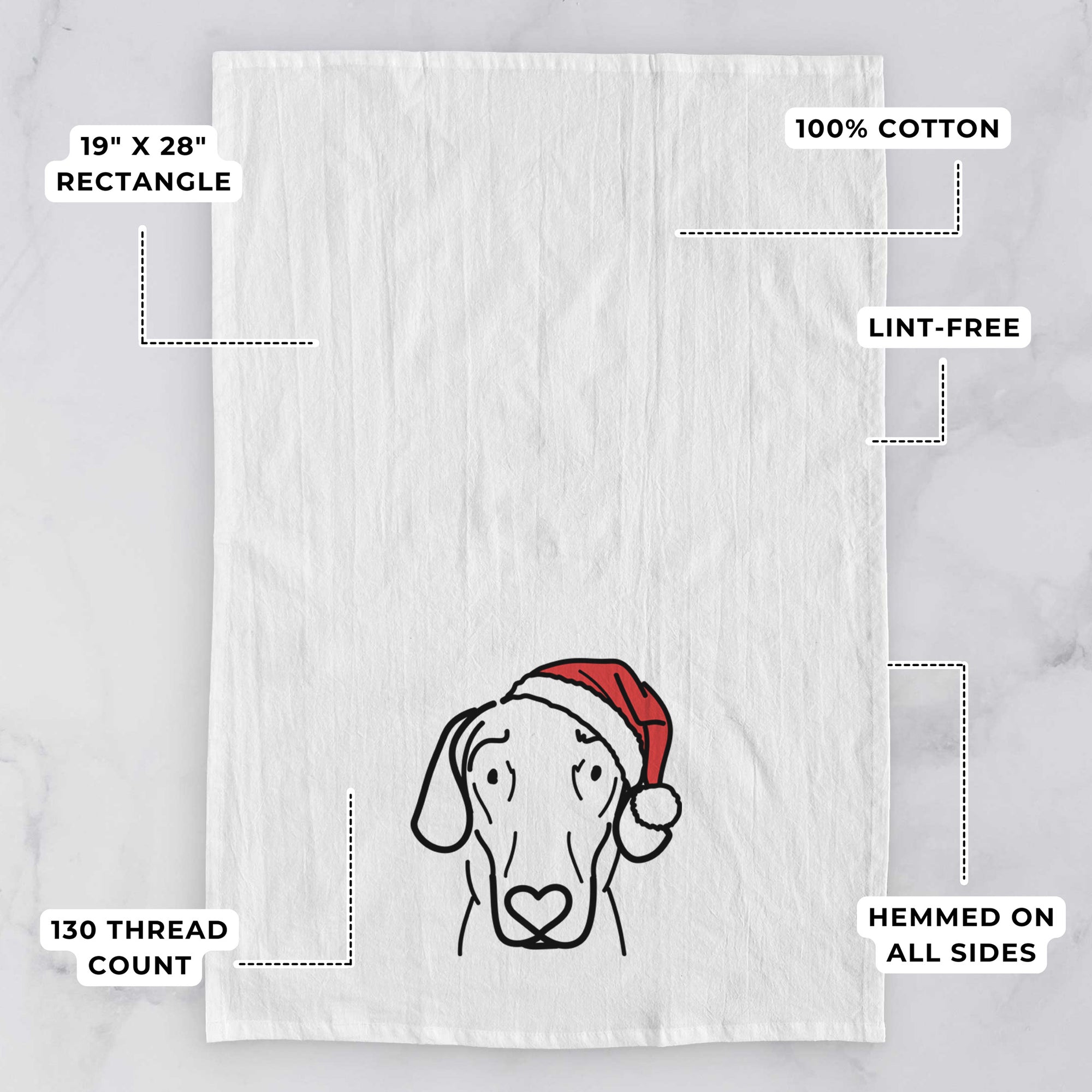 Jolly Great Dane - Lucy - Tea Towel