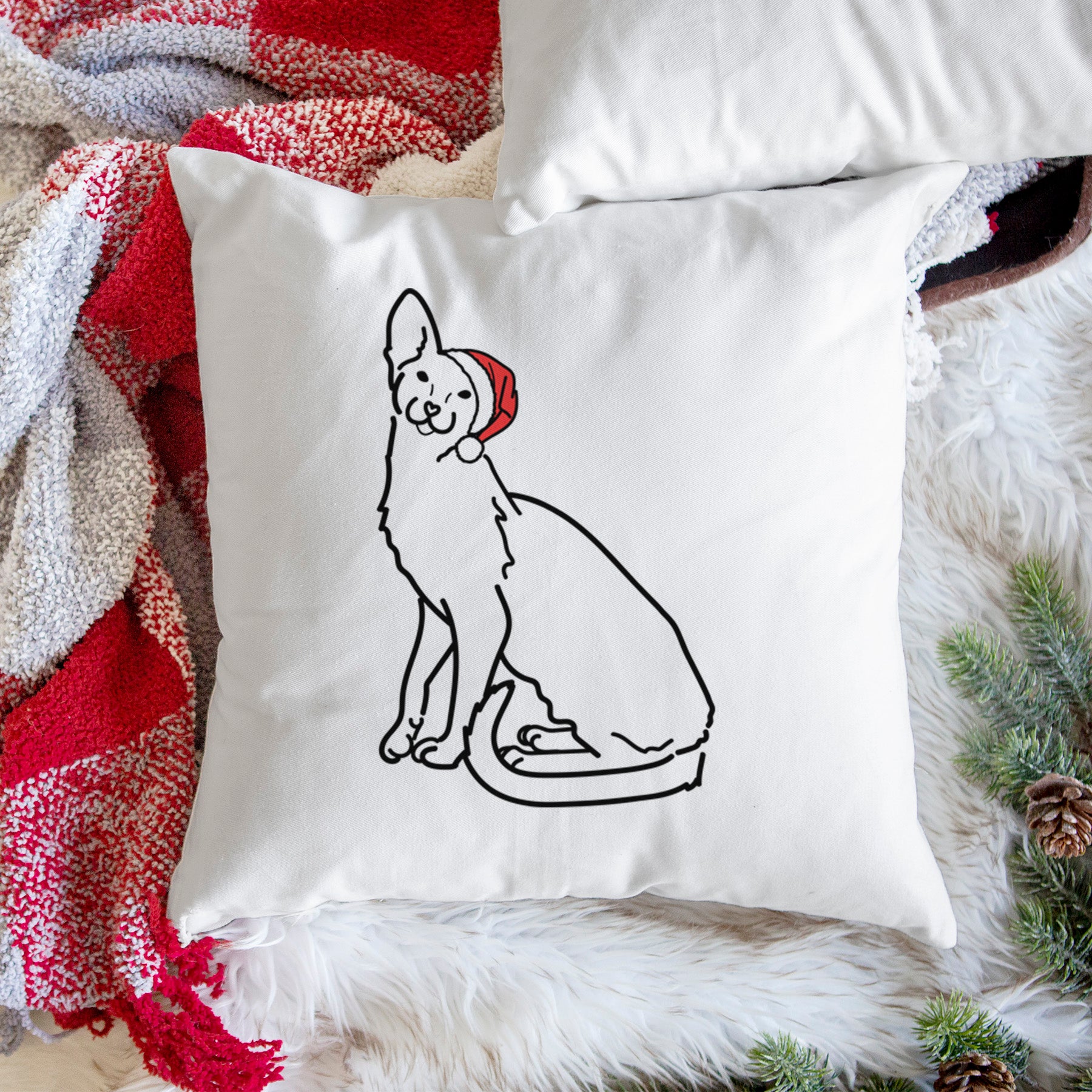 Love Always Oriental Shorthair Cat - Lyra -  Throw Pillow Cover