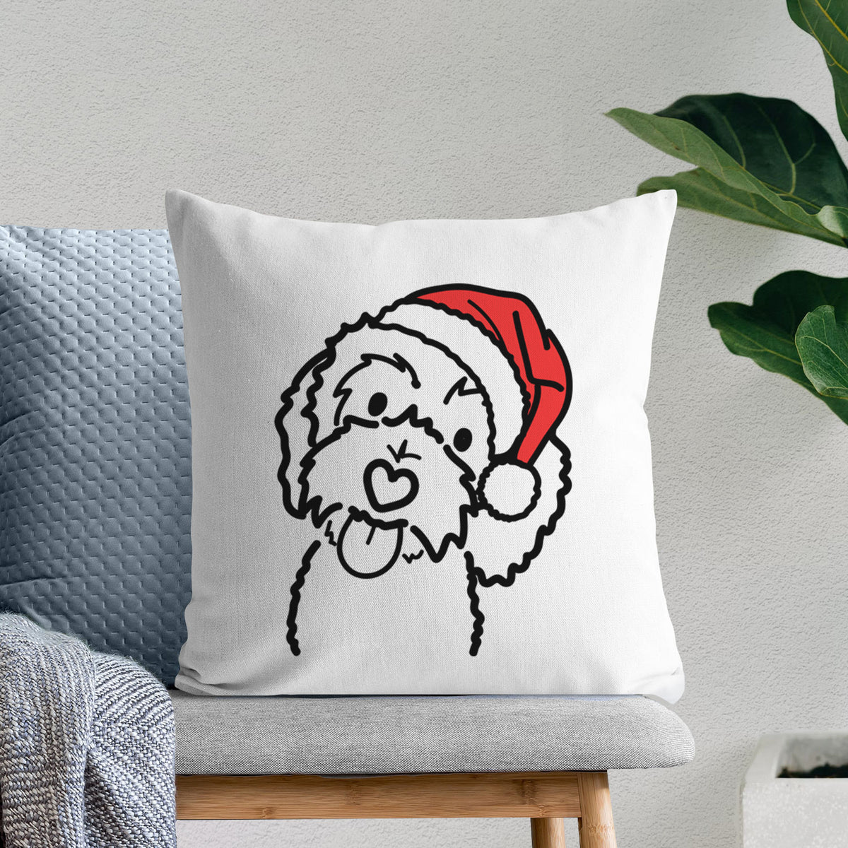 Love Always Bernedoodle - Mabel -  Throw Pillow Cover