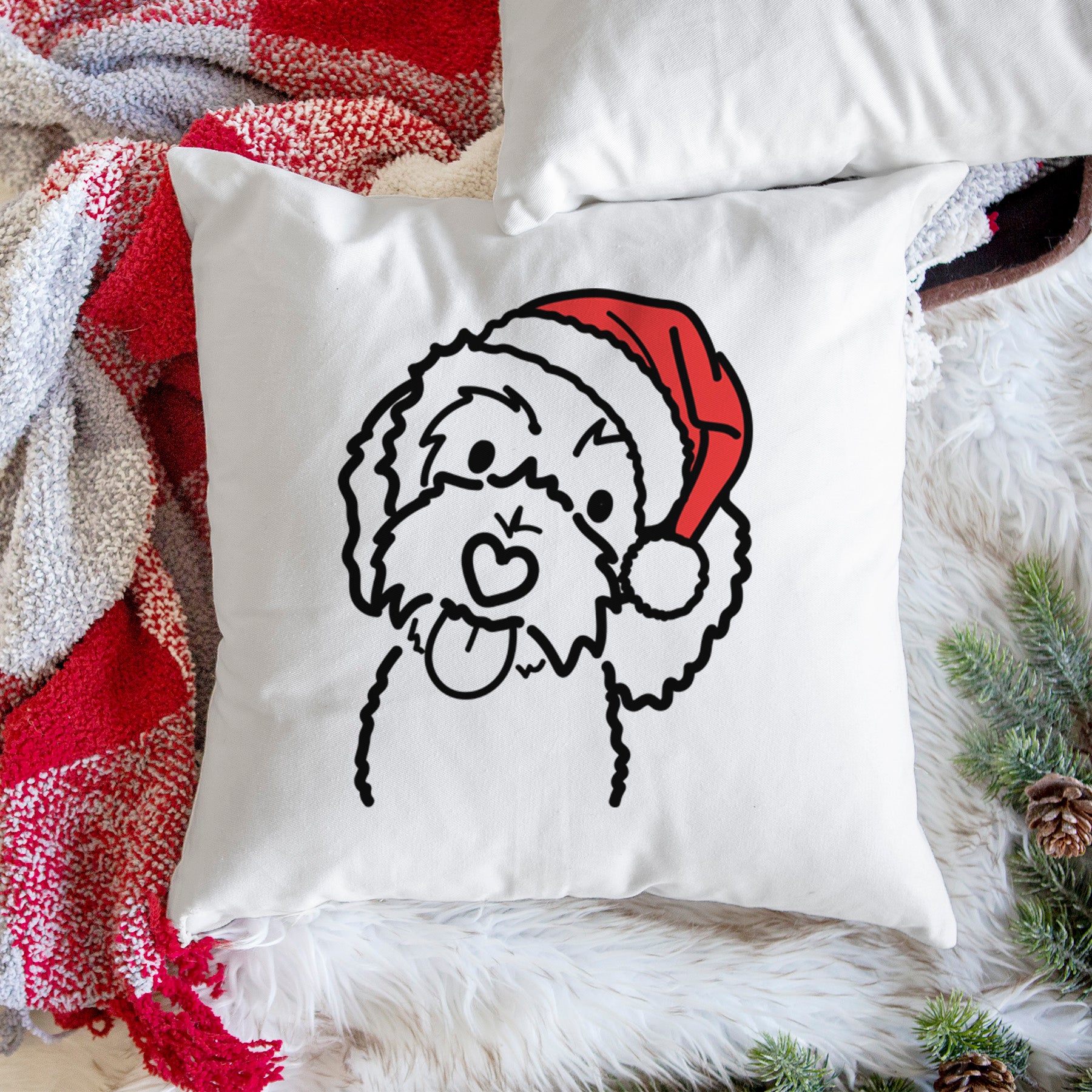 Love Always Bernedoodle - Mabel -  Throw Pillow Cover