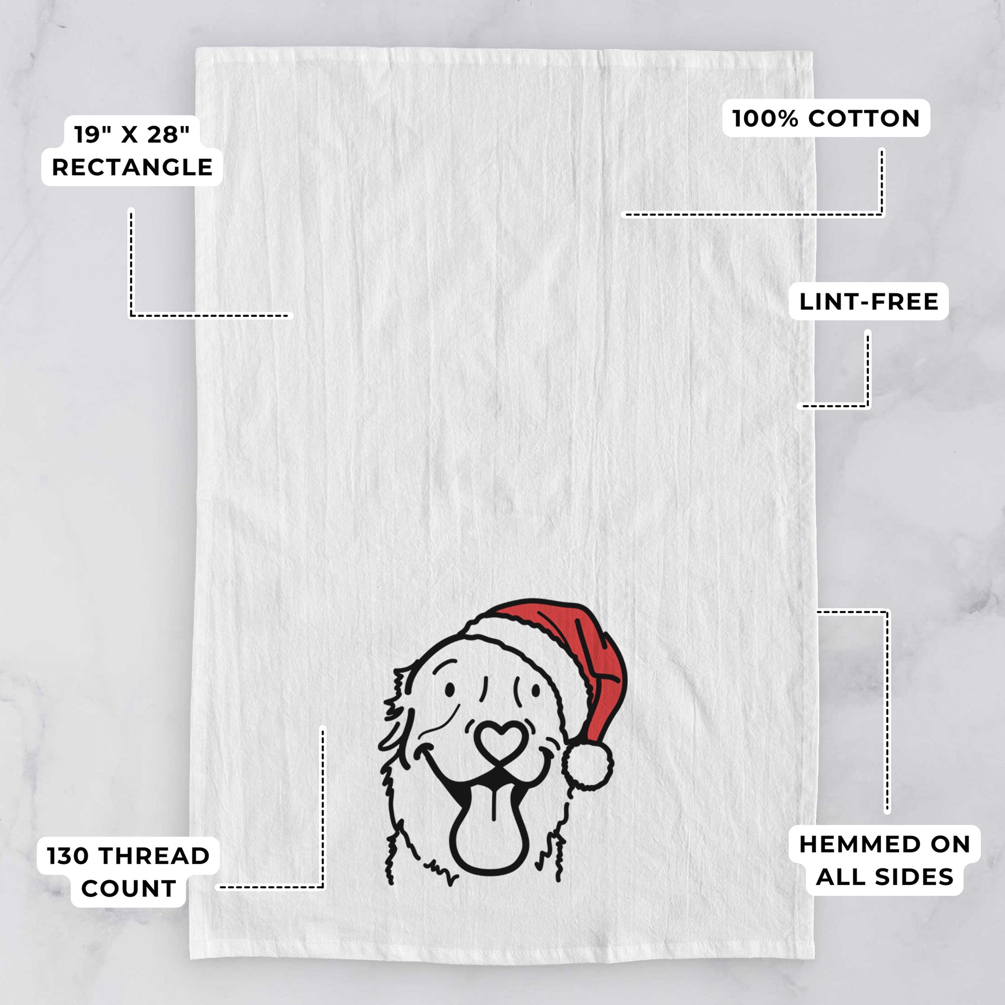 Jolly Golden Retriever - Maple - Tea Towel