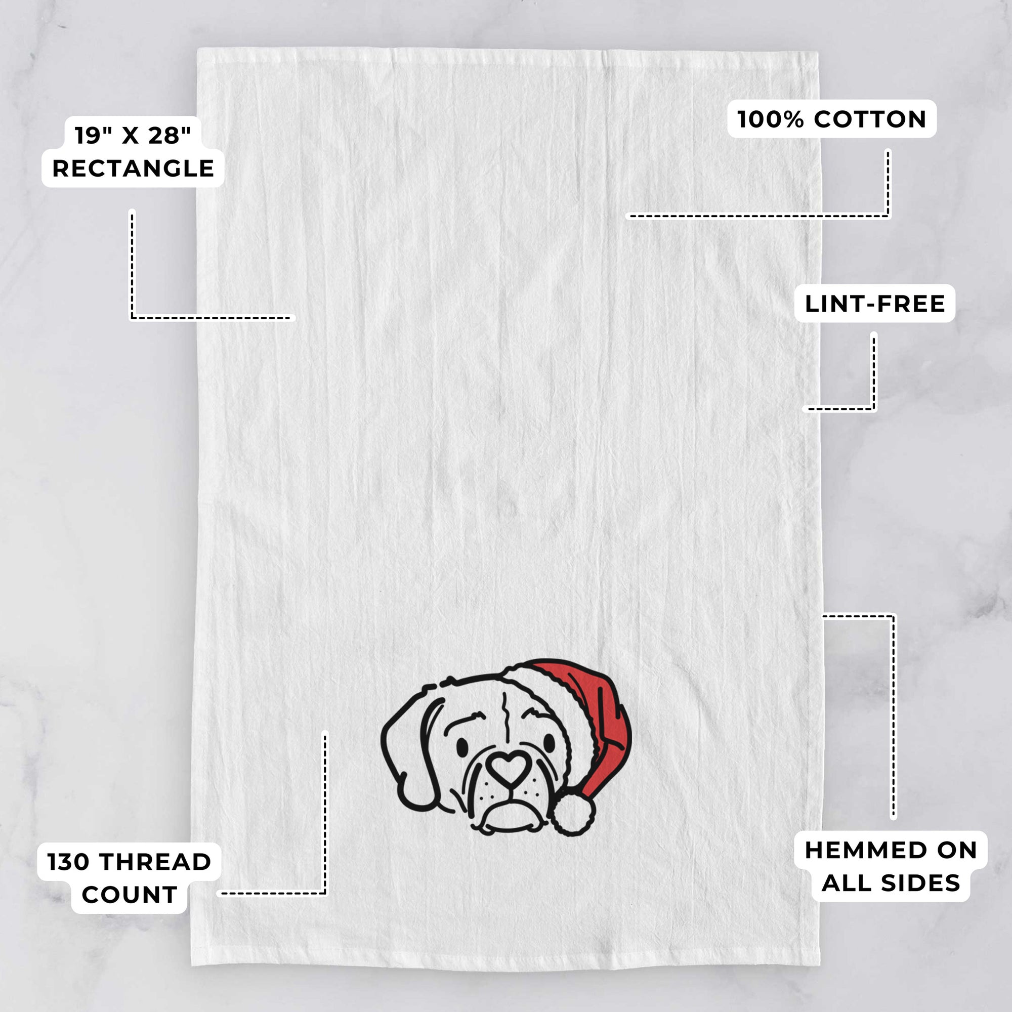 Jolly Puggle - Mitzi - Tea Towel