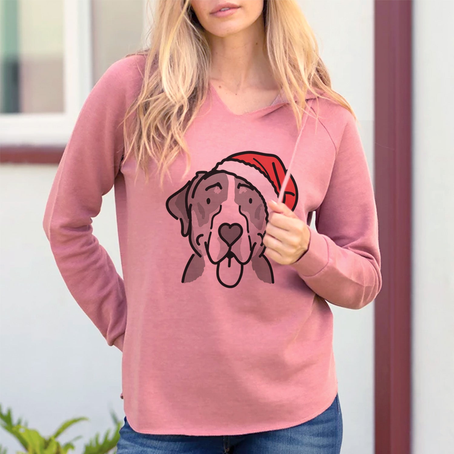 Jolly Greater Swiss Mountain Dog - Moose - Cali Wave Hooded Sweatshirt