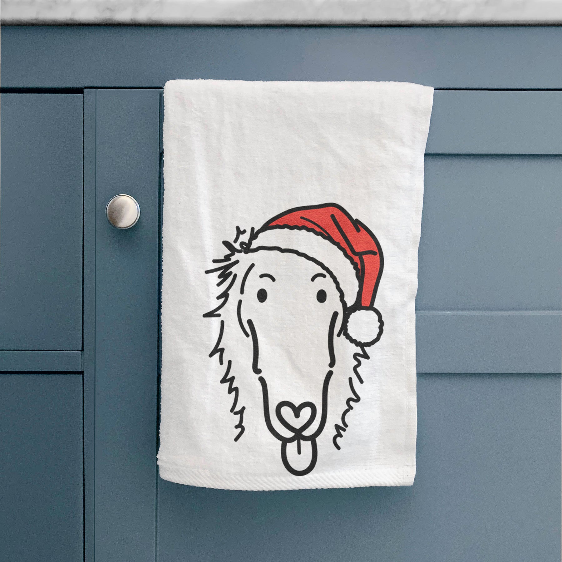 Jolly Borzoi - Opal - Decorative Hand Towel