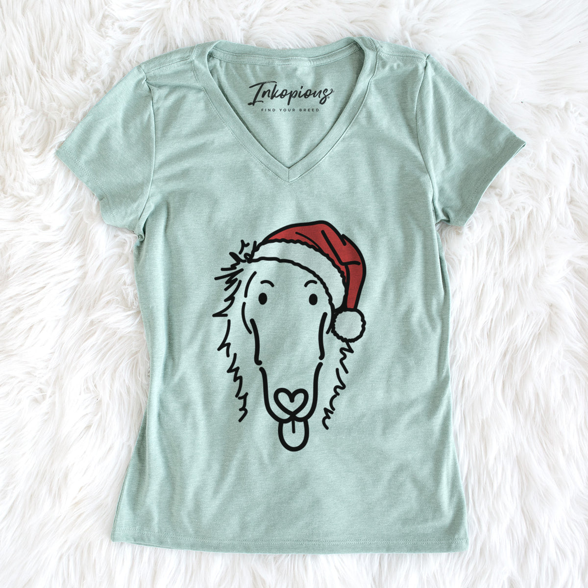 Jolly Borzoi - Opal - Women&#39;s Perfect V-neck Shirt