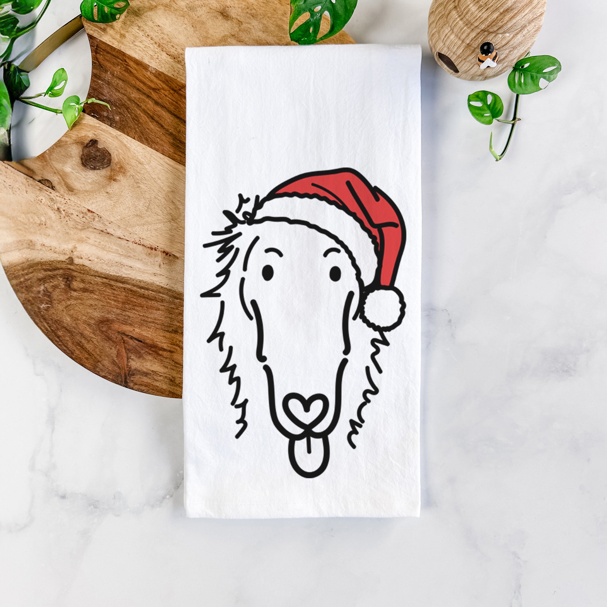 Jolly Borzoi - Opal - Tea Towel