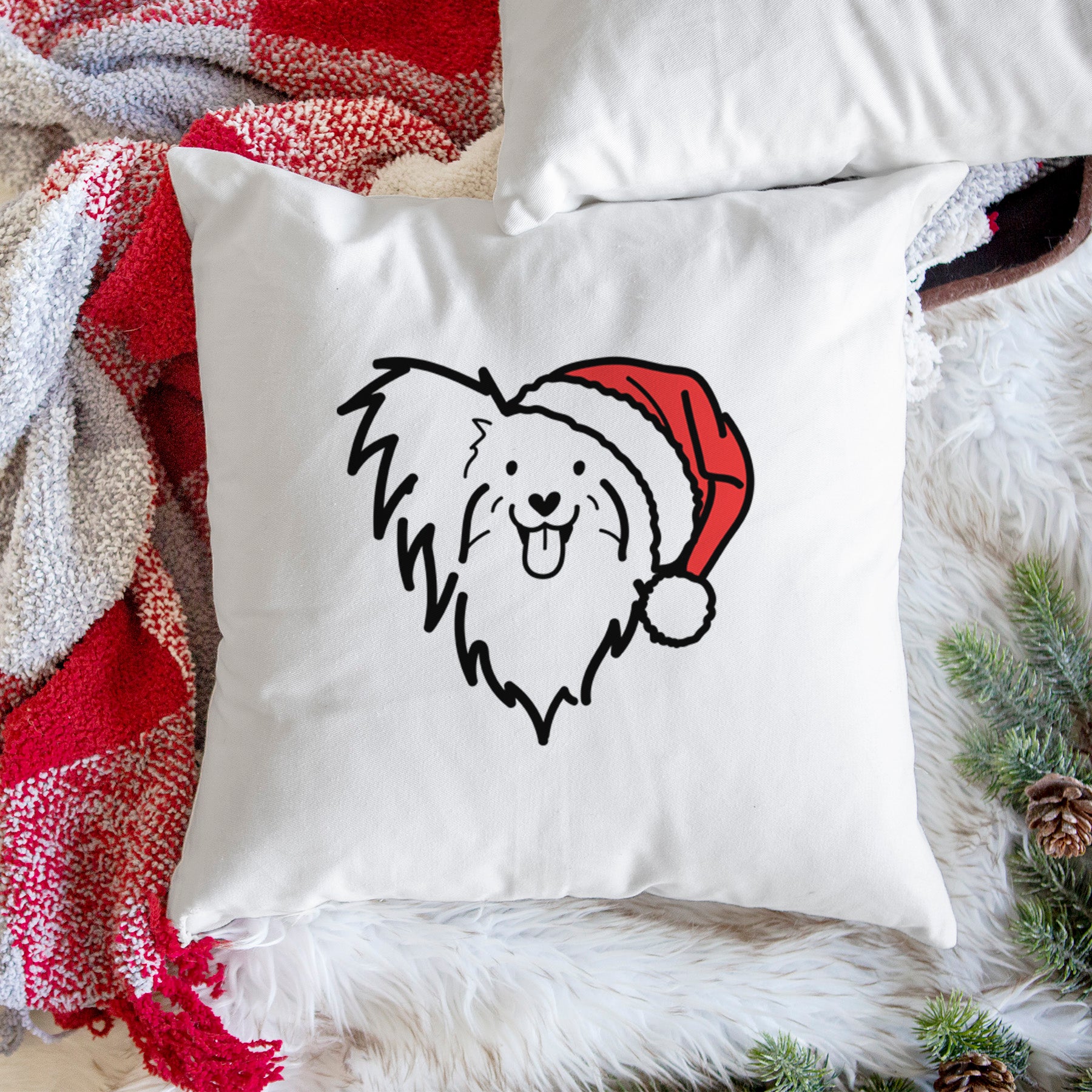 Love Always Papillon - Throw Pillow Cover