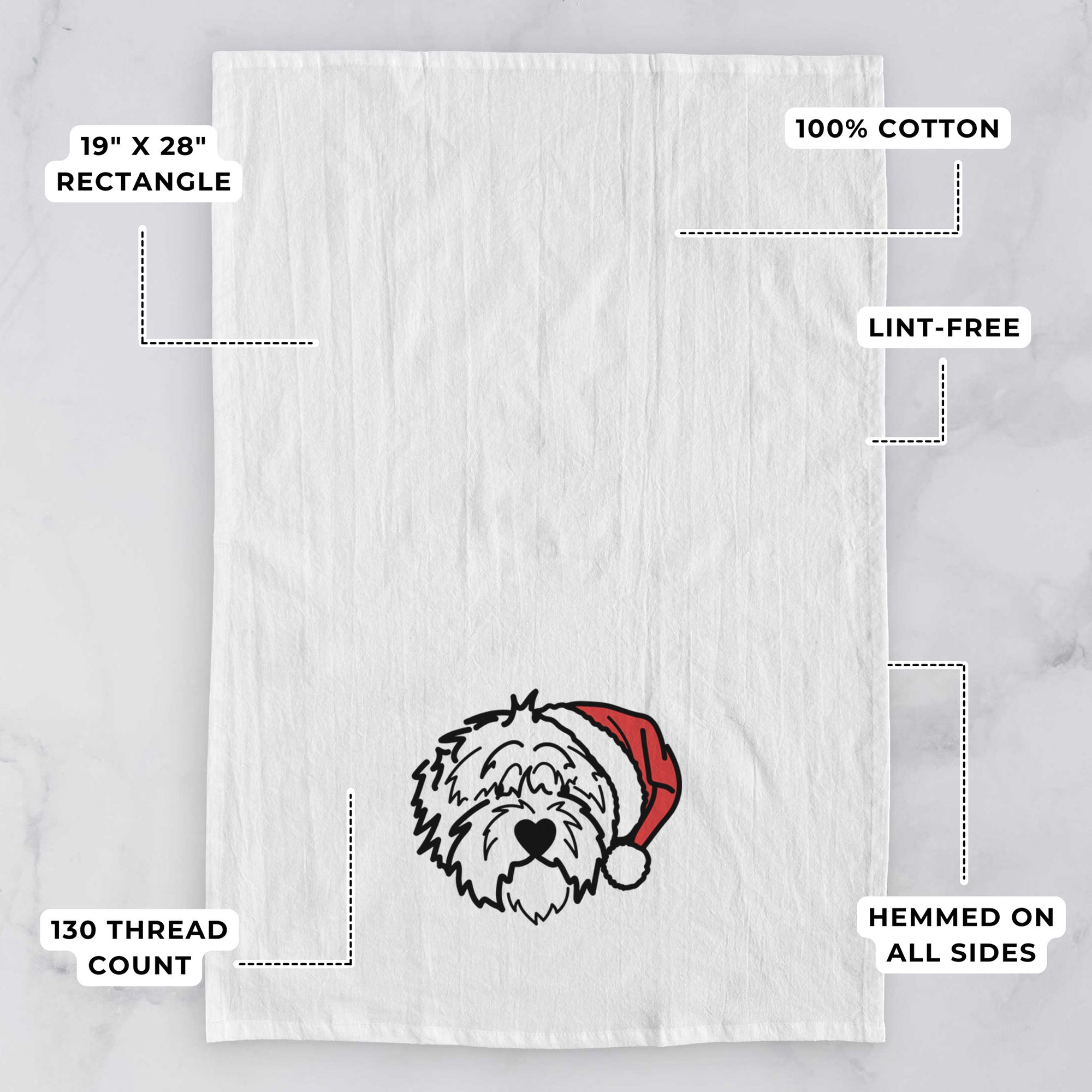 Jolly Old English Sheepdog - Penny - Tea Towel