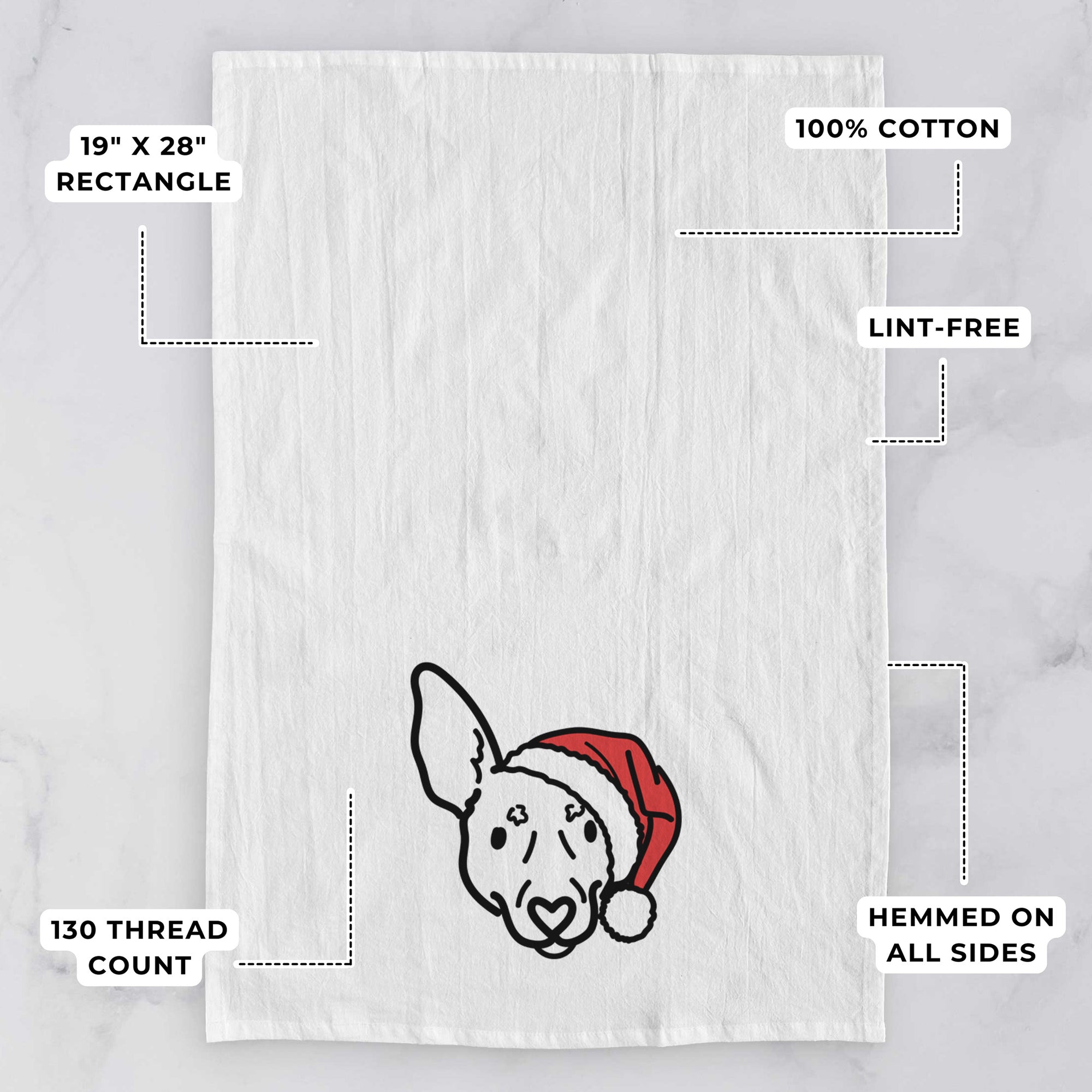 Jolly Rat Terrier - Penny - Tea Towel