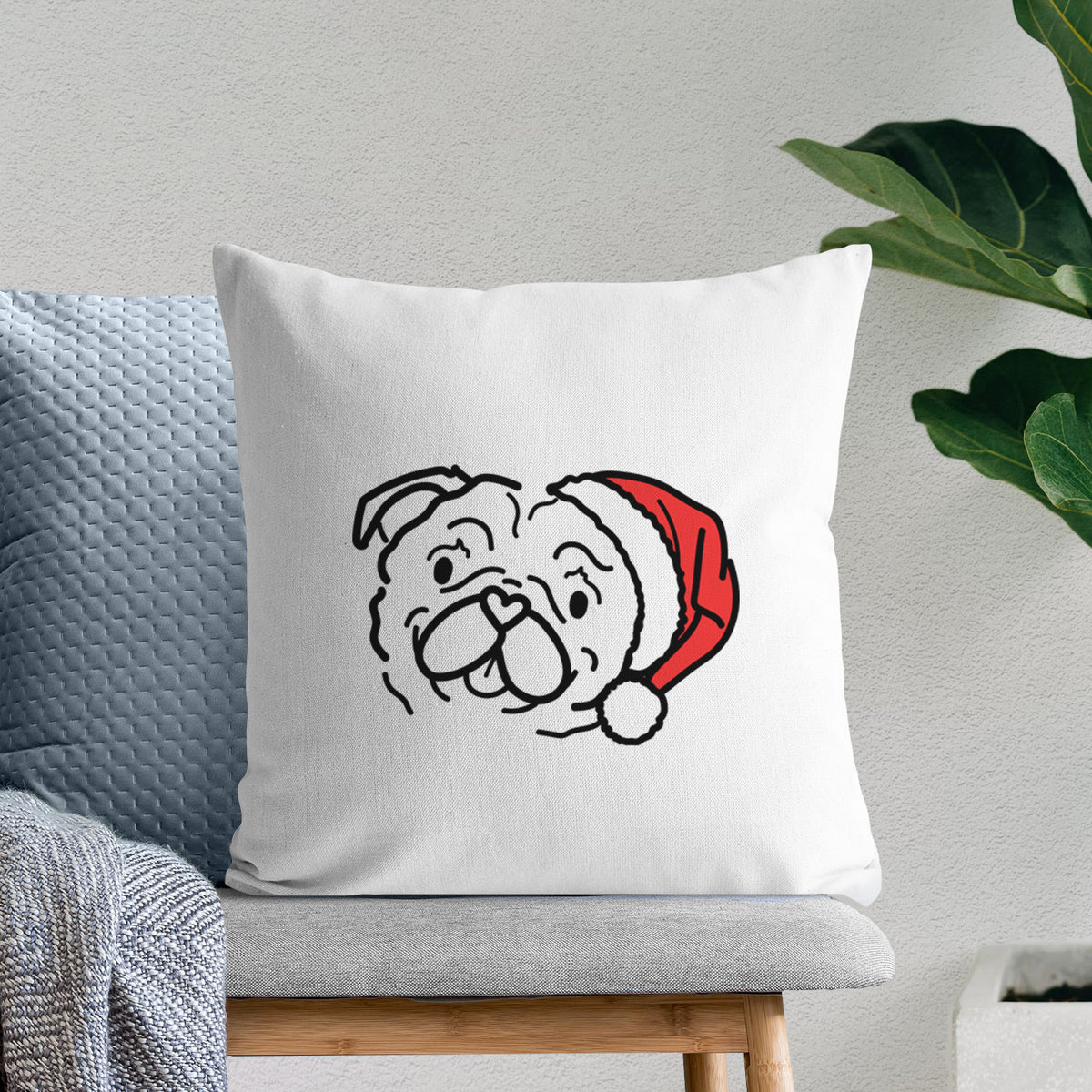 Love Always Pug - Pip -  Throw Pillow Cover