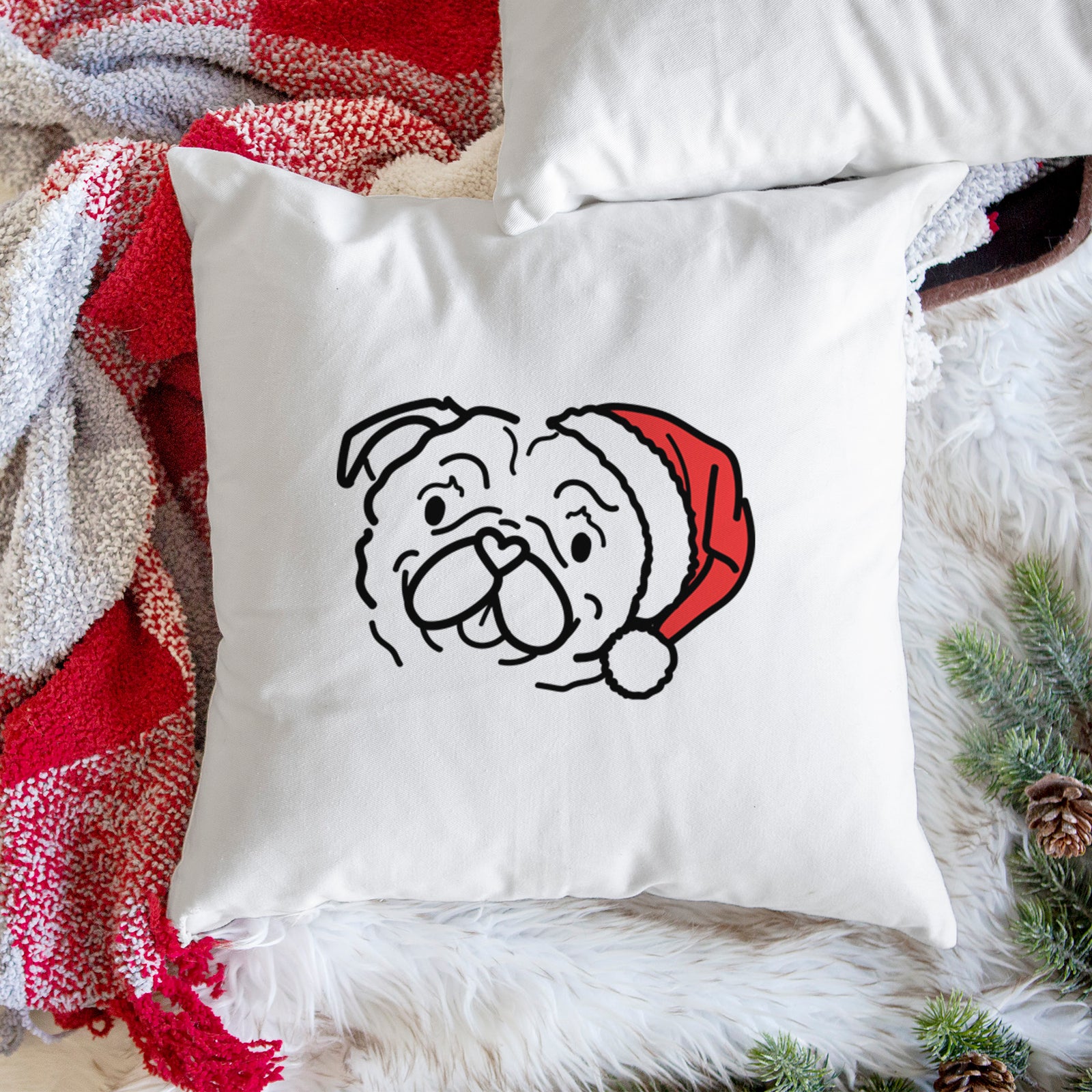Love Always Pug - Pip -  Throw Pillow Cover