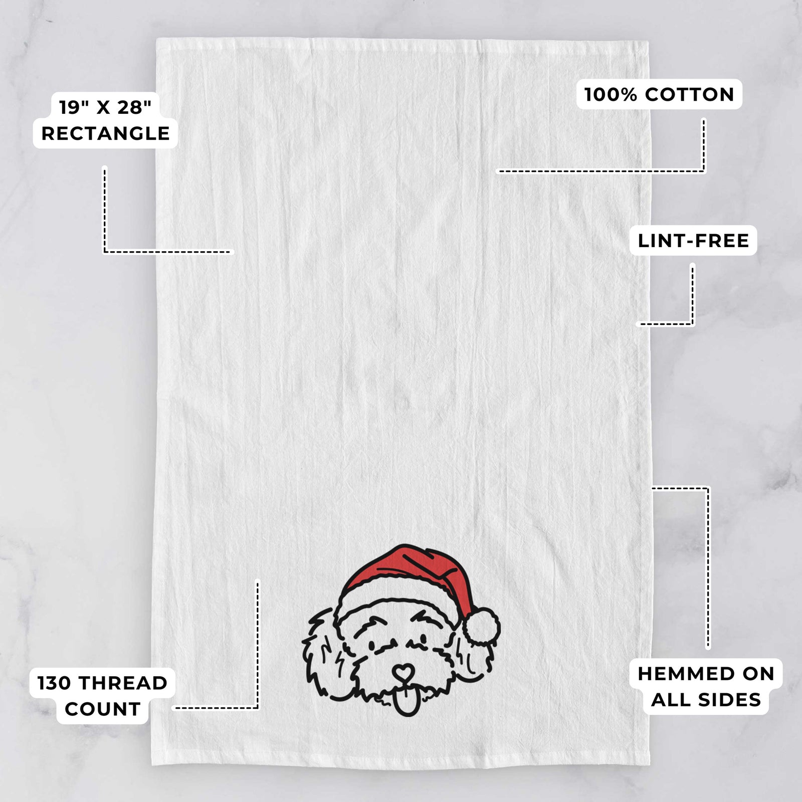 Jolly Toy Poodle - Ricci - Tea Towel