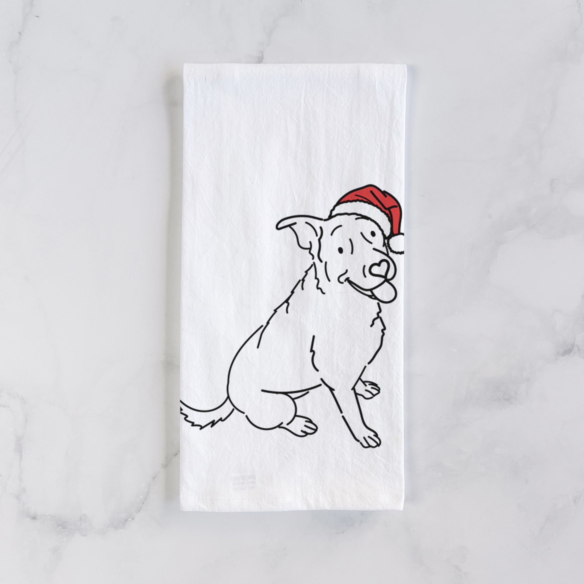 Jolly Rottweiler Mix - Rocky - Tea Towel