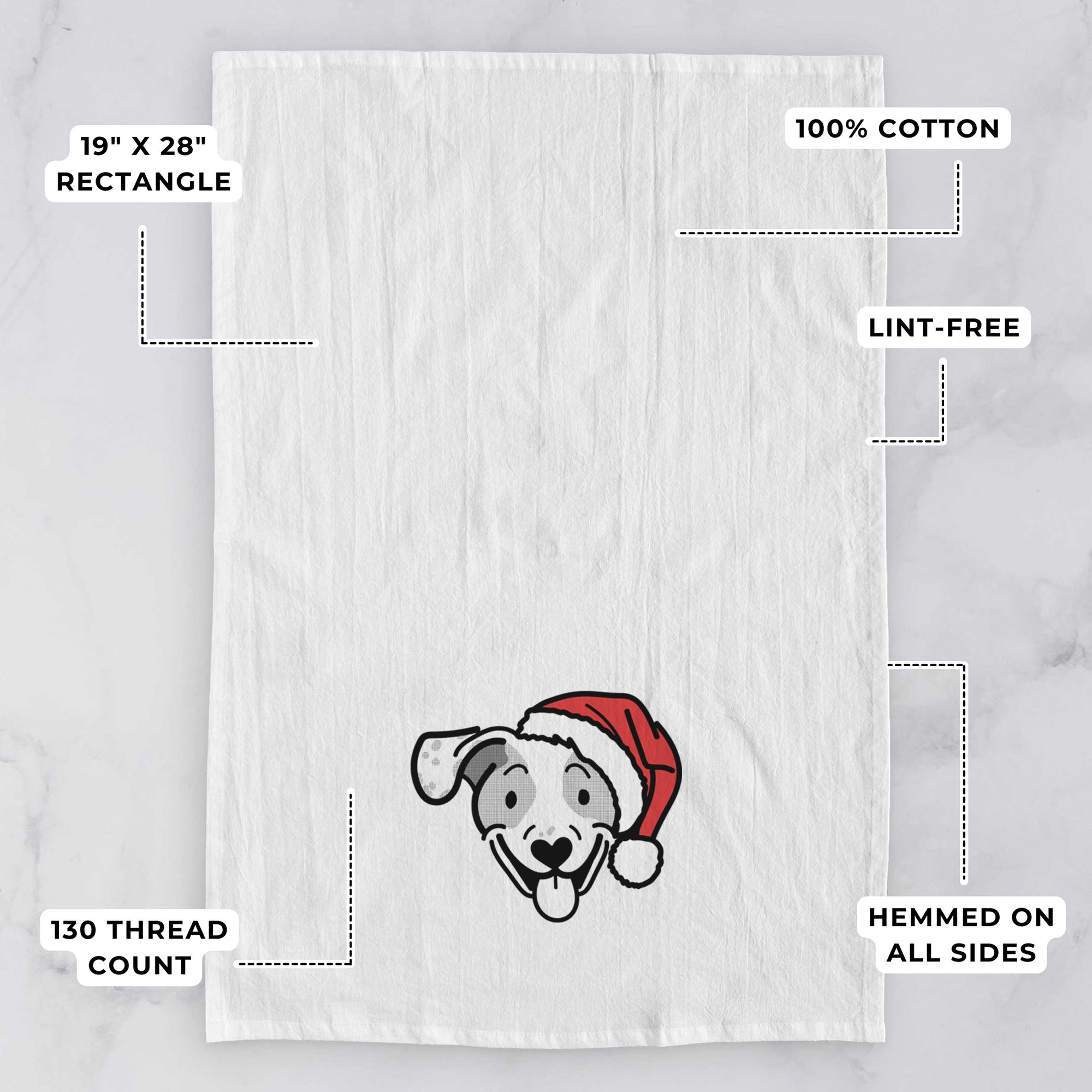 Jolly Beagle Mix - Roland - Tea Towel