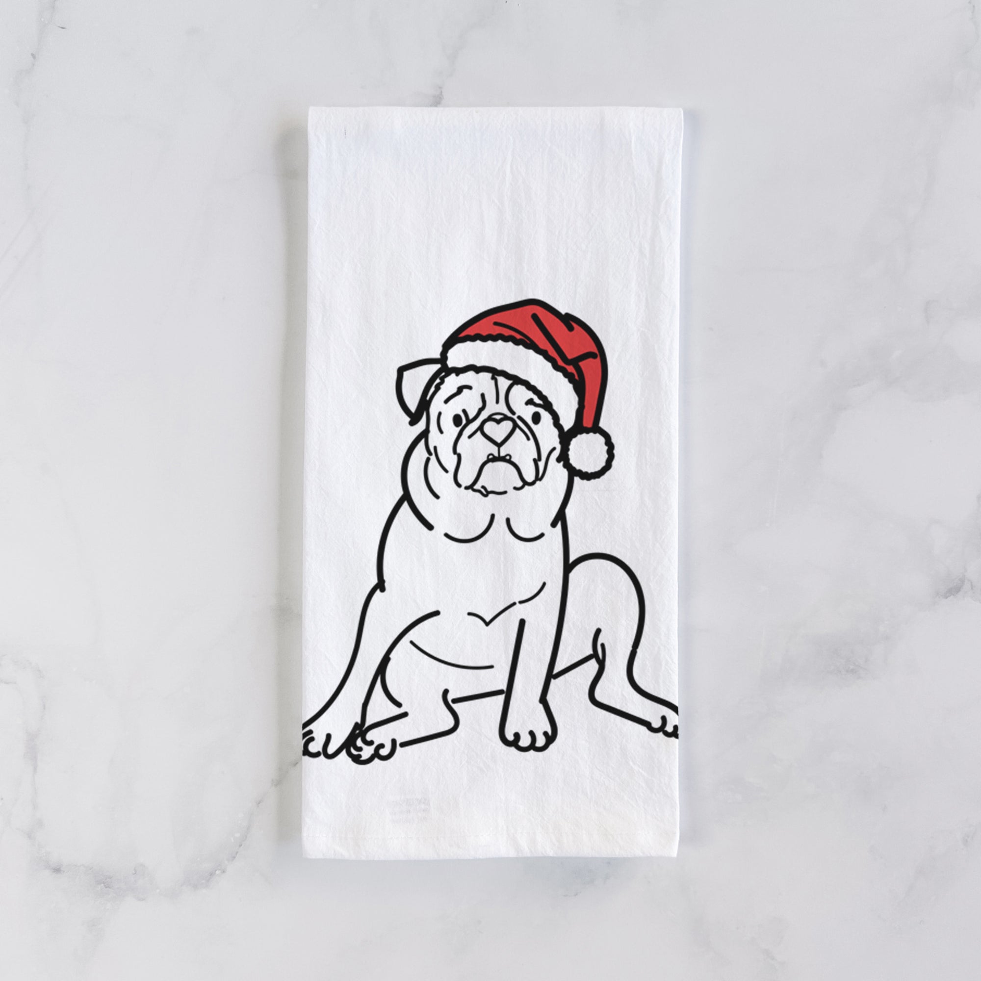 Jolly Pug - Rudy - Tea Towel