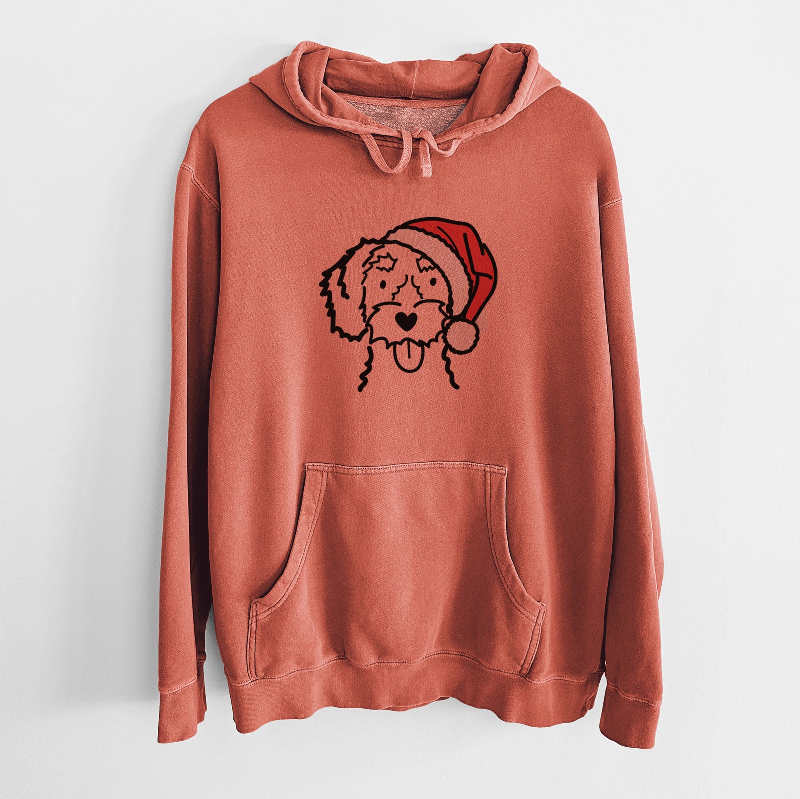 Jolly White Schnoodle - Unisex Pigment Dyed Hoodie