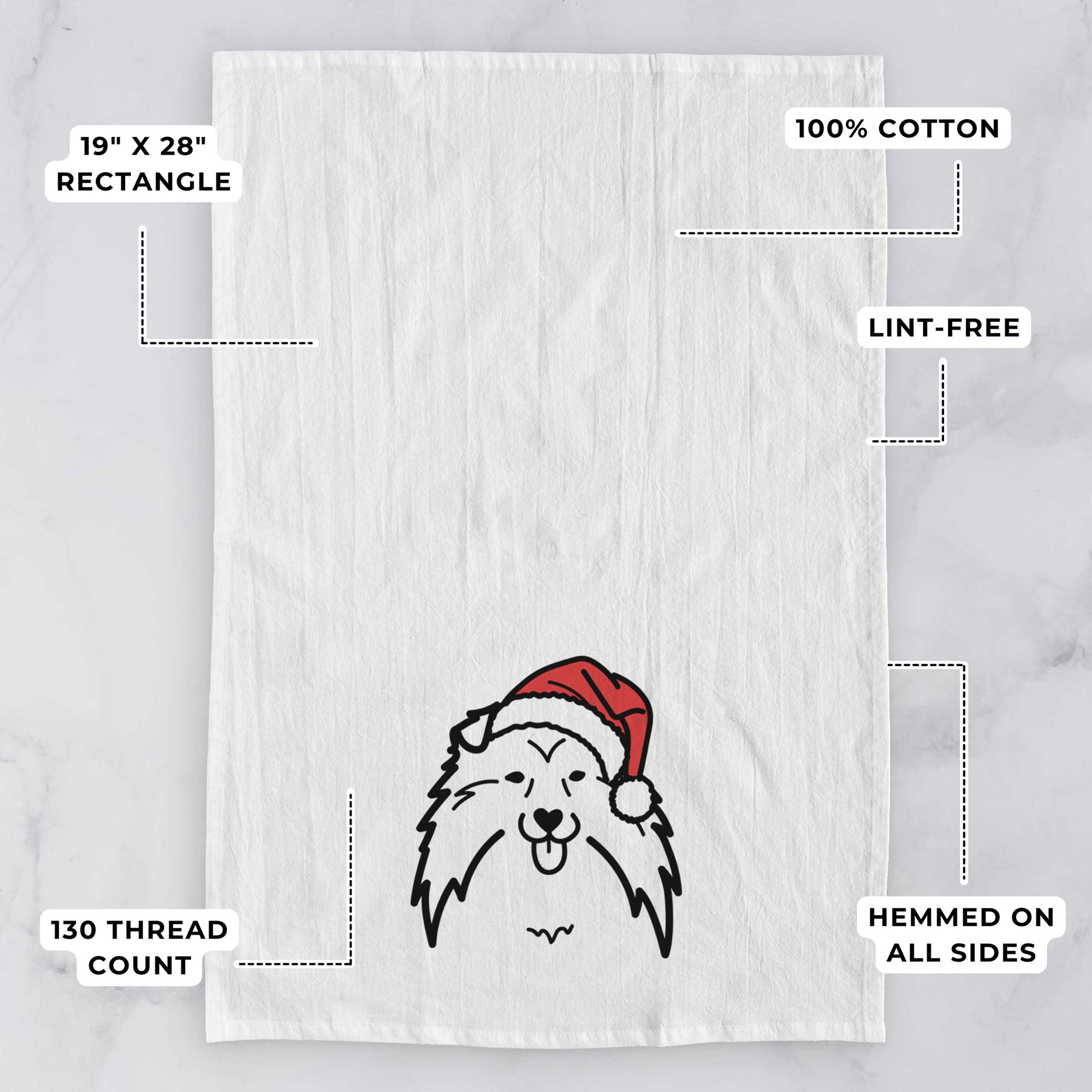 Jolly Shetland Sheepdog - Tea Towel