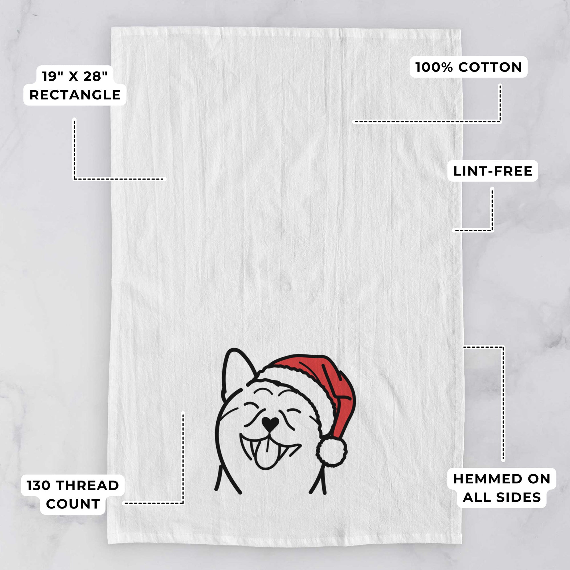 Jolly Shiba Inu - Tea Towel