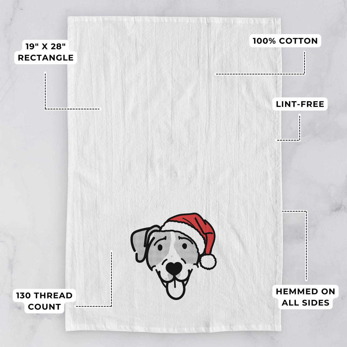 Jolly Bluetick Coonhound - Shiva - Tea Towel