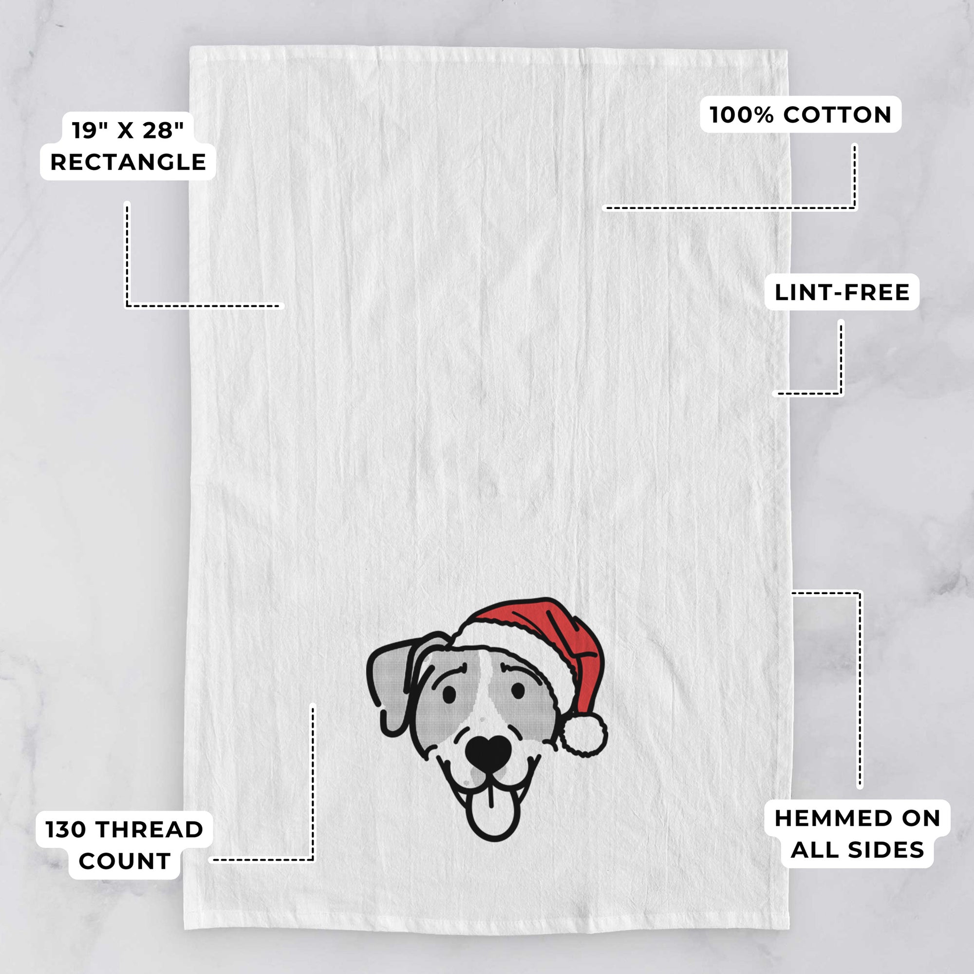 Jolly Bluetick Coonhound - Shiva - Tea Towel