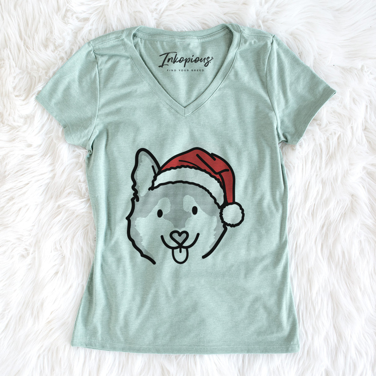 Jolly Alaskan Klee Kai - Sitka - Women&#39;s Perfect V-neck Shirt