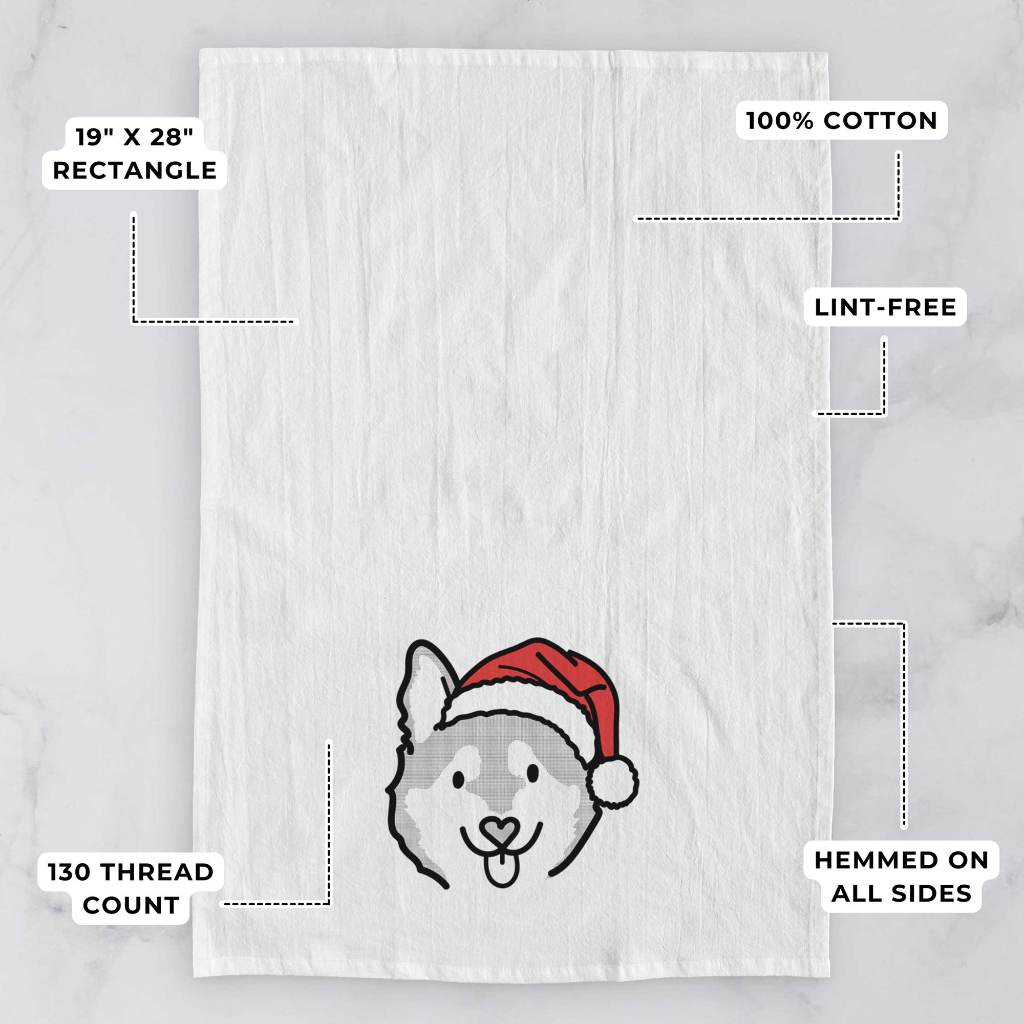 Jolly Alaskan Klee Kai - Sitka - Tea Towel