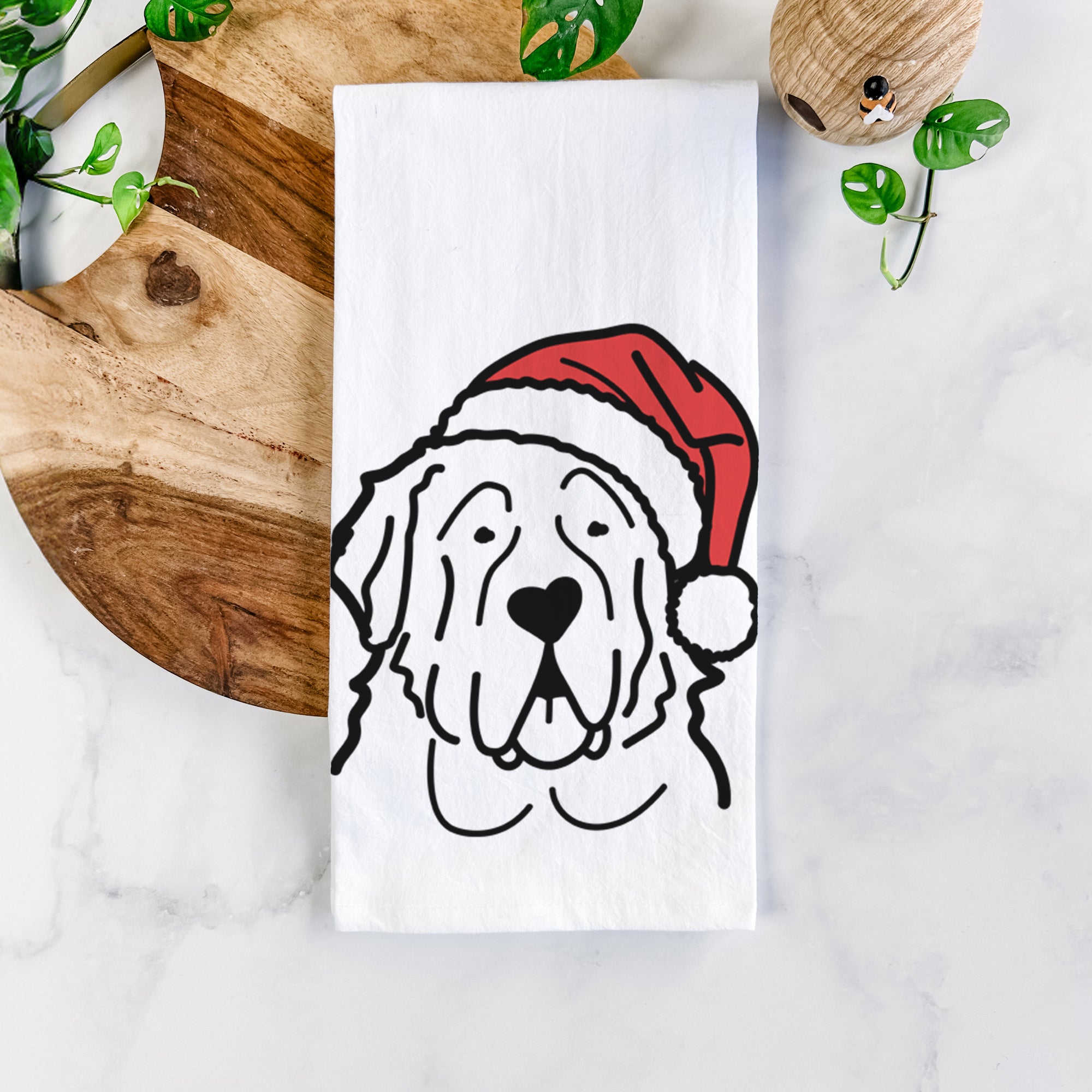 Jolly Saint Bernard - Tea Towel