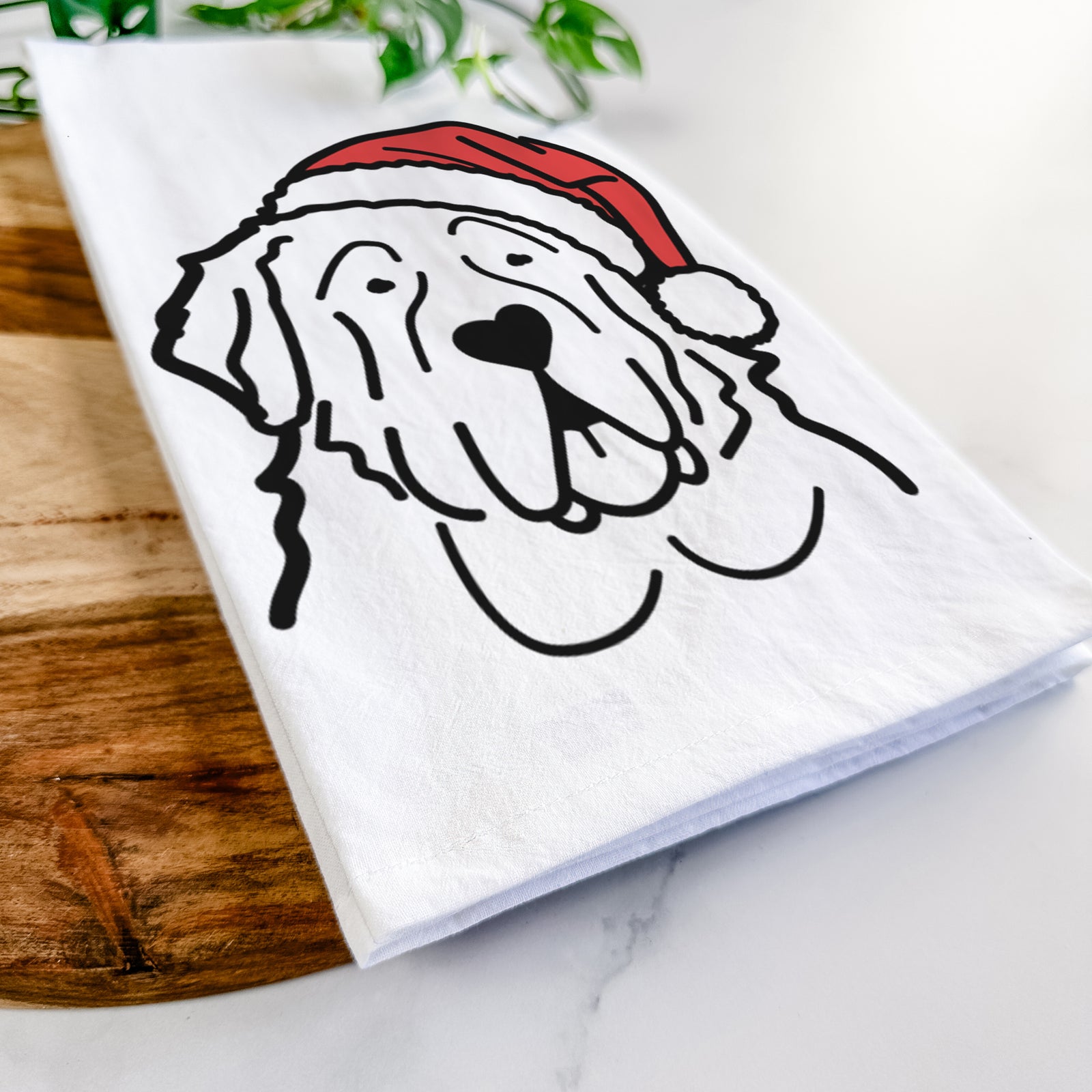 Jolly Saint Bernard - Tea Towel