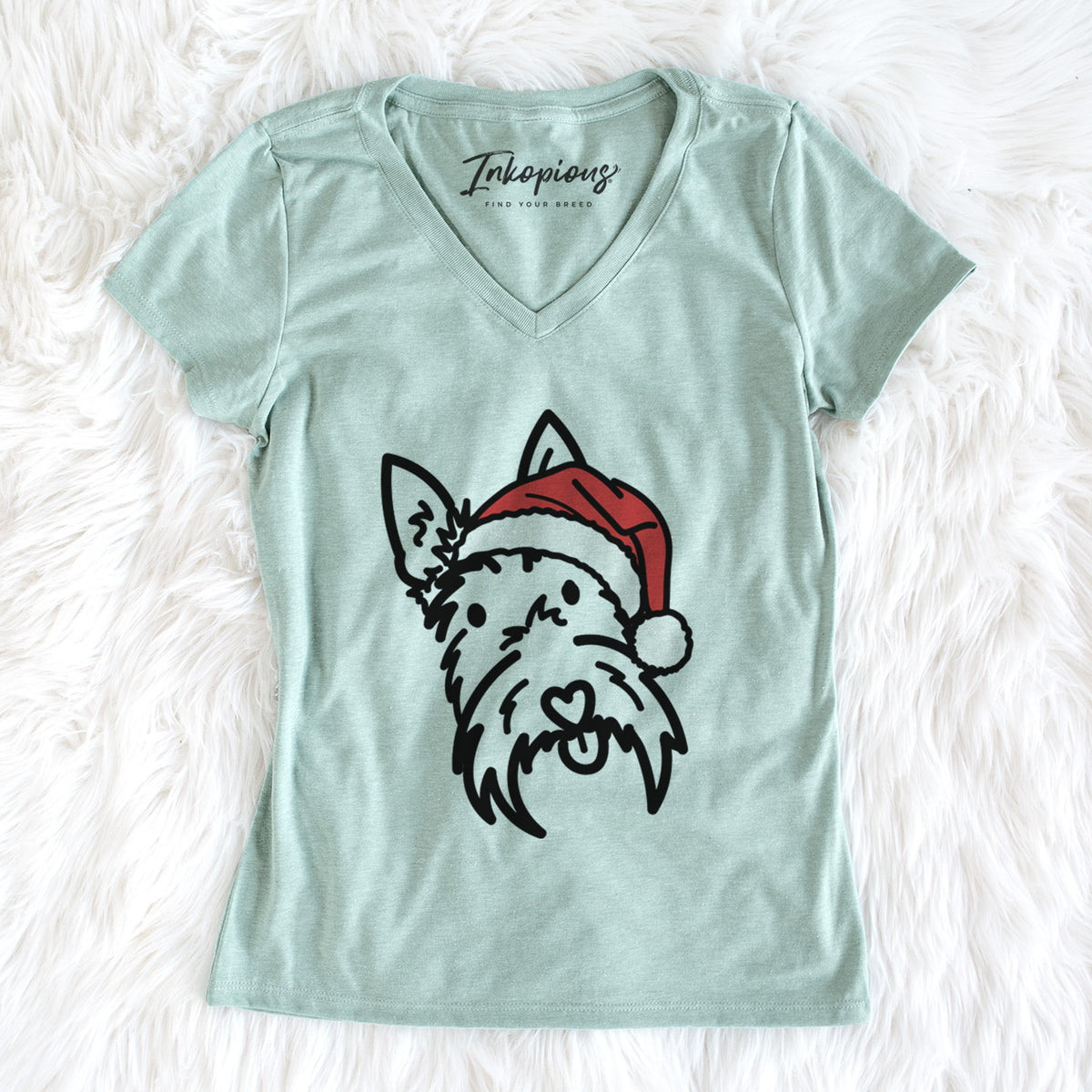 Jolly Scottish Terrier - Thistle - Women&#39;s Perfect V-neck Shirt