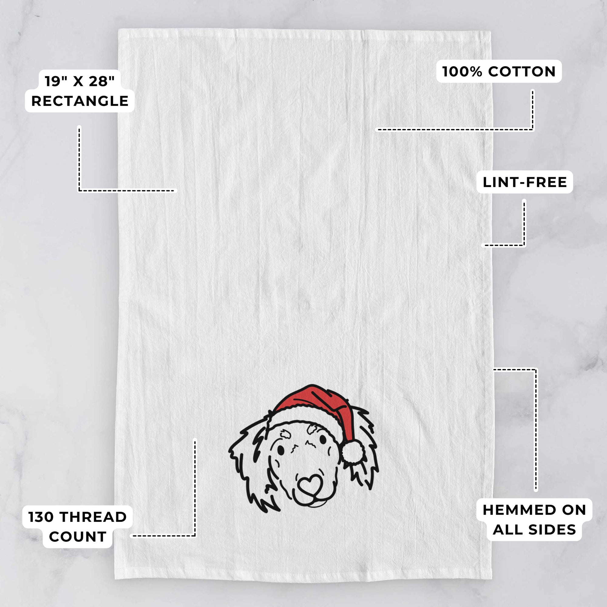 Jolly Dachshund Mix - Tilly - Tea Towel