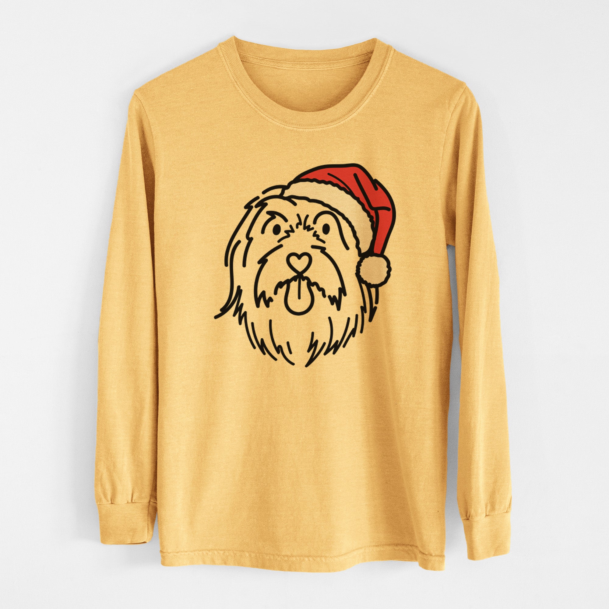 Jolly Bearded Collie - Tucker - Heavyweight 100% Cotton Long Sleeve