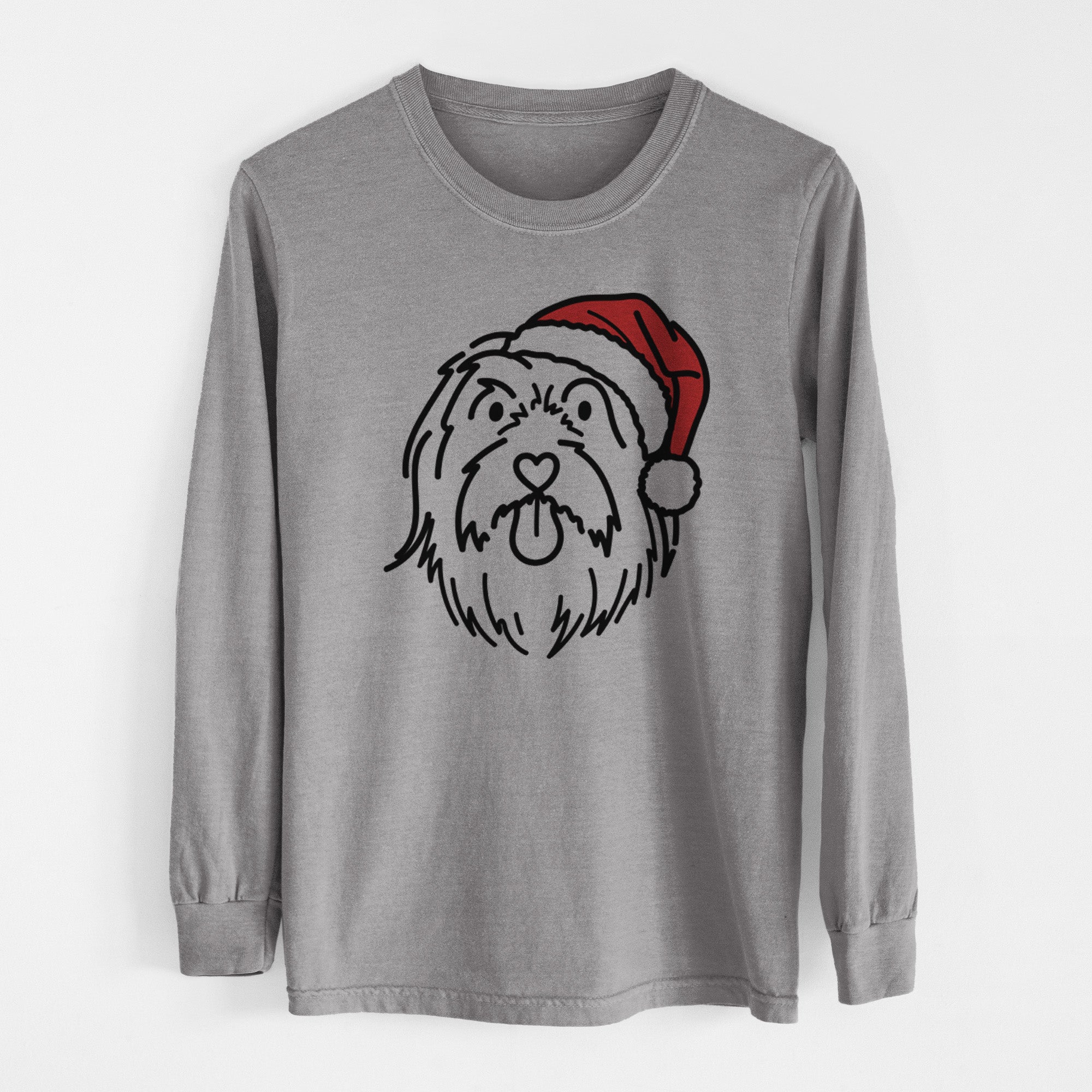 Jolly Bearded Collie - Tucker - Heavyweight 100% Cotton Long Sleeve