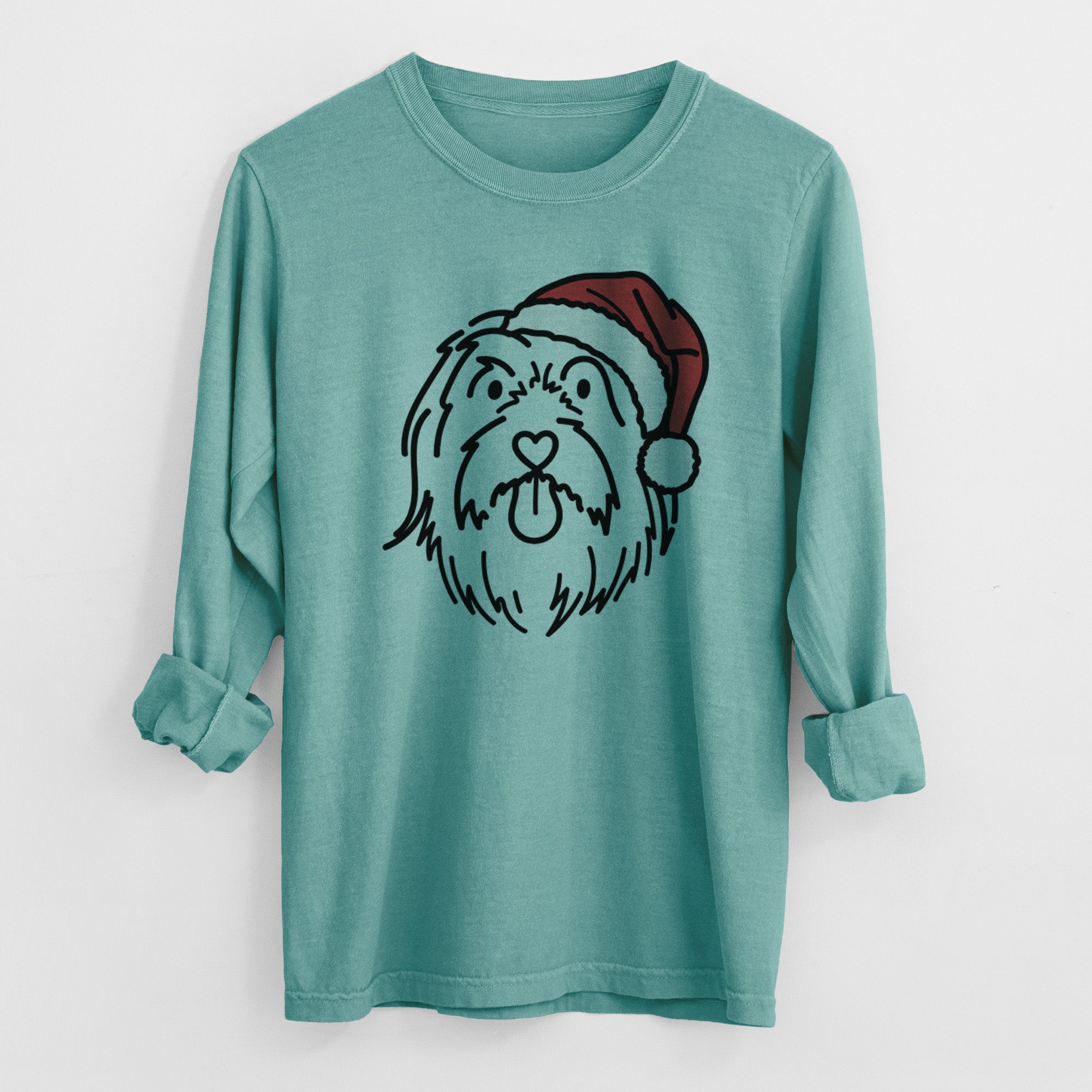 Jolly Bearded Collie - Tucker - Heavyweight 100% Cotton Long Sleeve