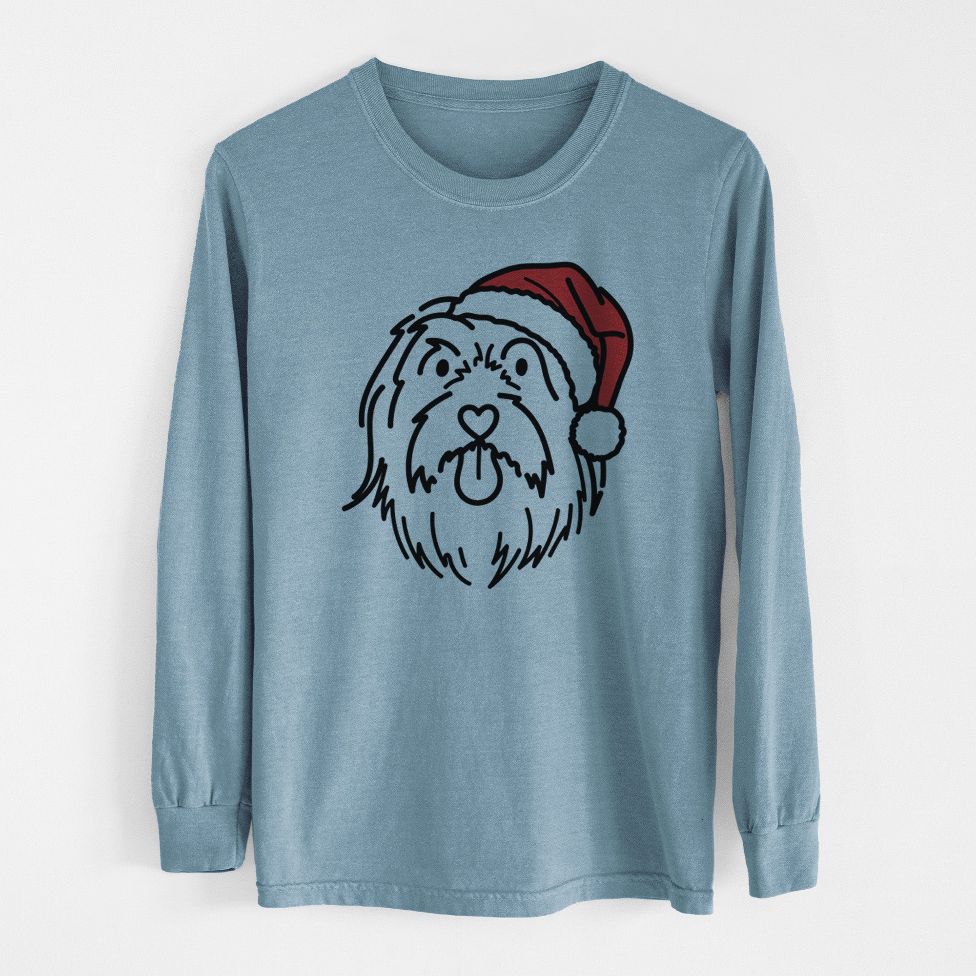 Jolly Bearded Collie - Tucker - Heavyweight 100% Cotton Long Sleeve