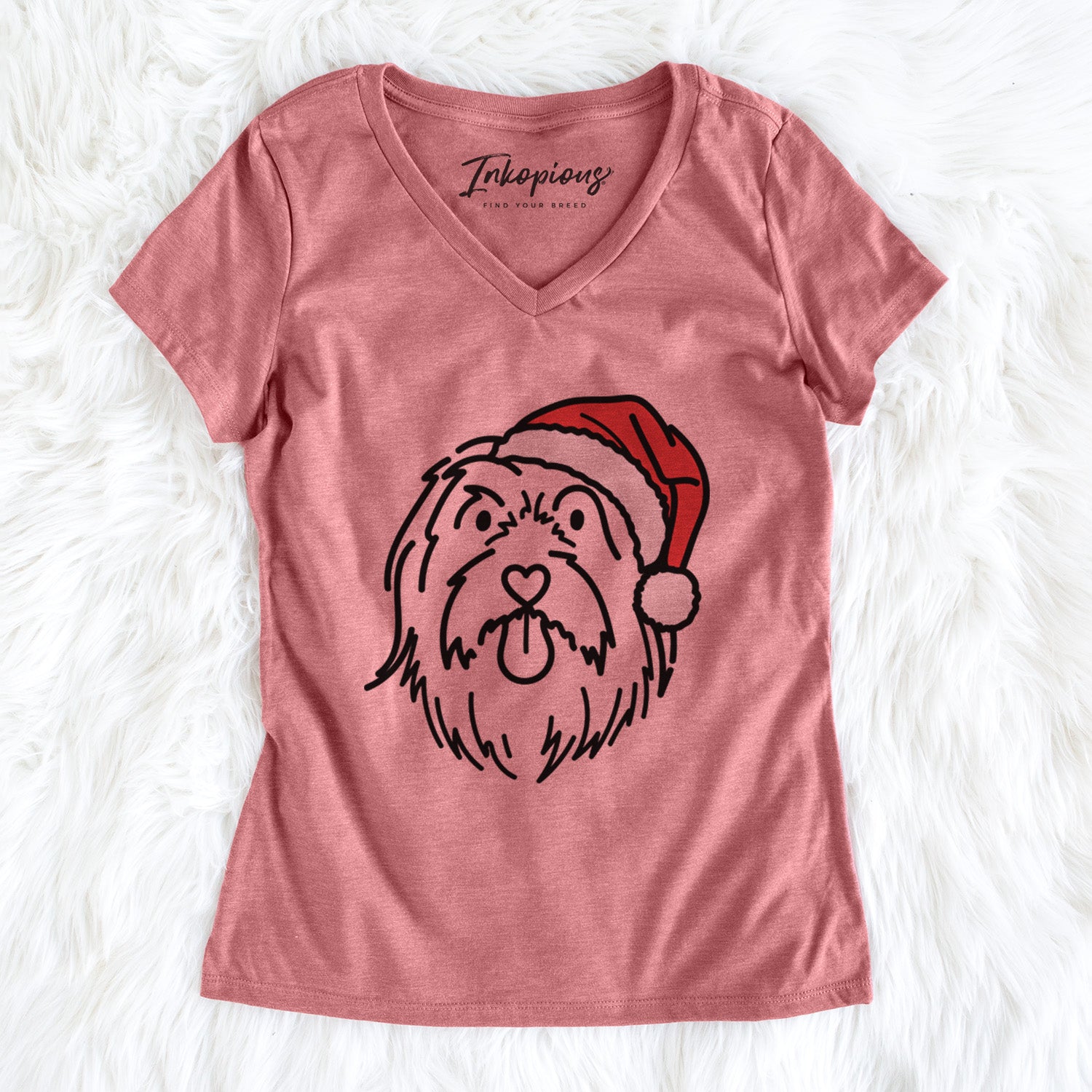 Jolly Bearded Collie - Tucker - Women's Perfect V-neck Shirt