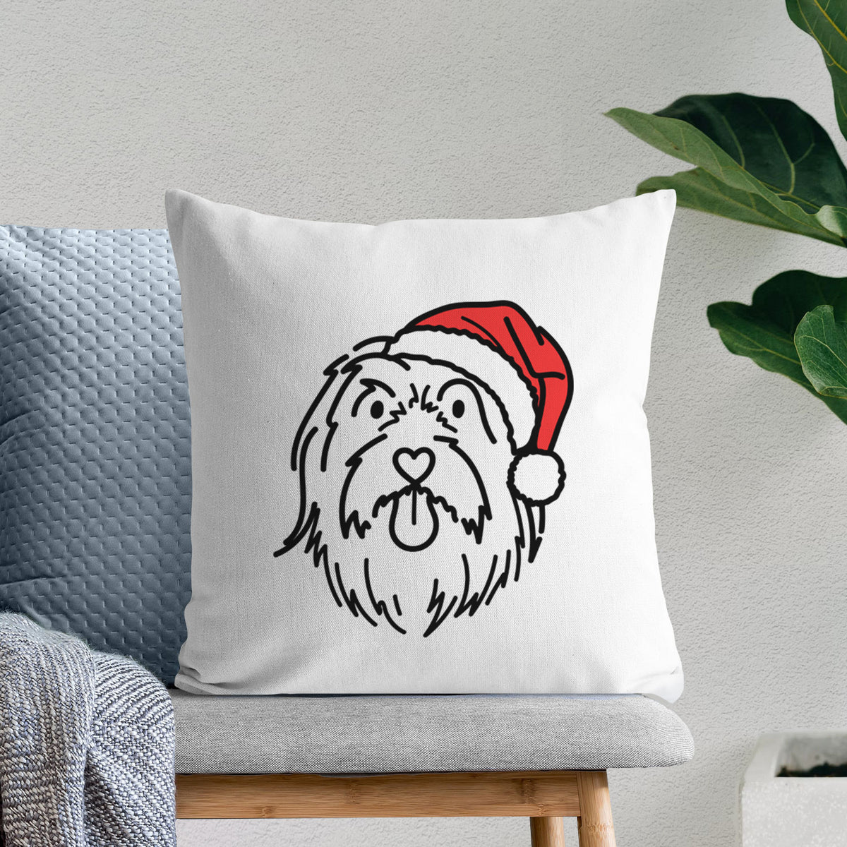 Love Always Bearded Collie - Tucker -  Throw Pillow Cover