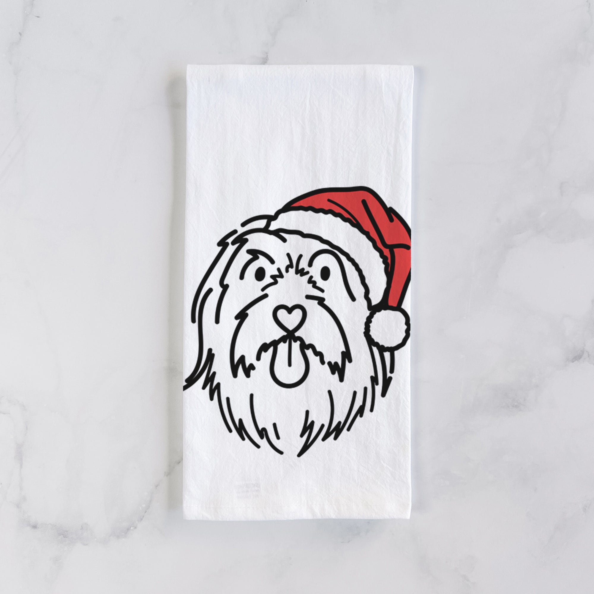 Jolly Bearded Collie - Tucker - Tea Towel