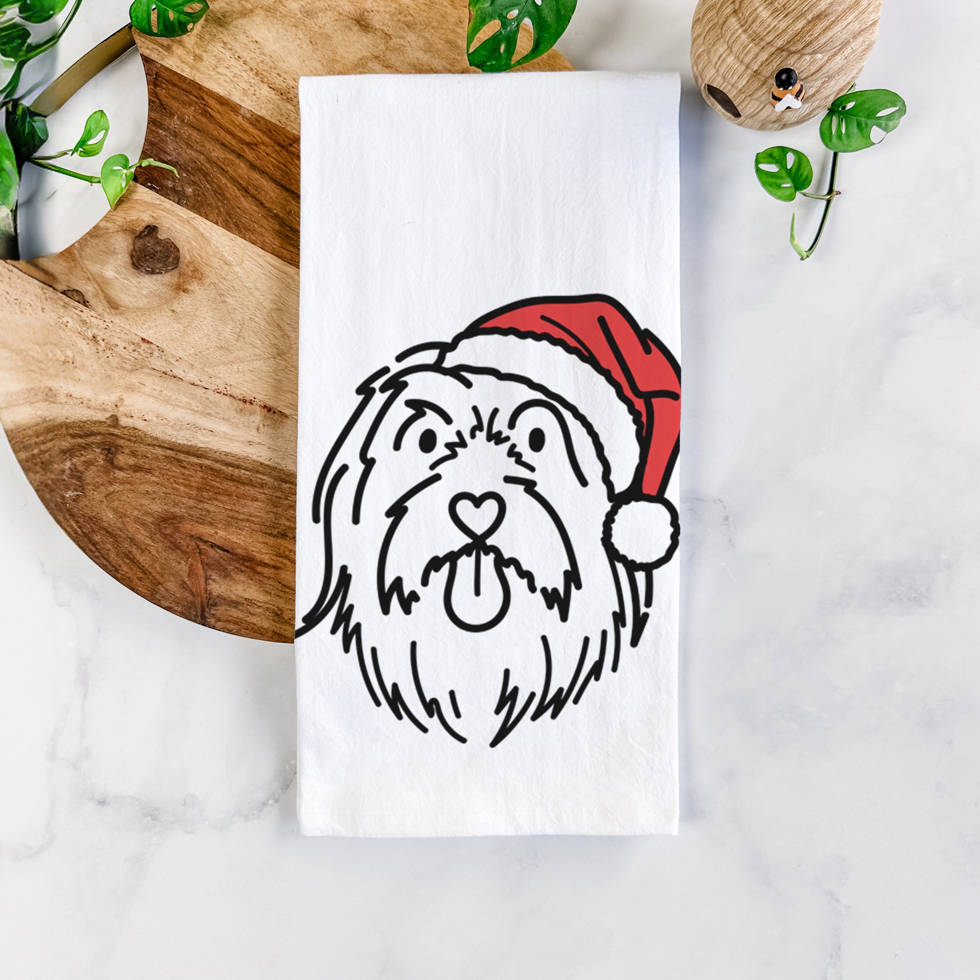 Jolly Bearded Collie - Tucker - Tea Towel