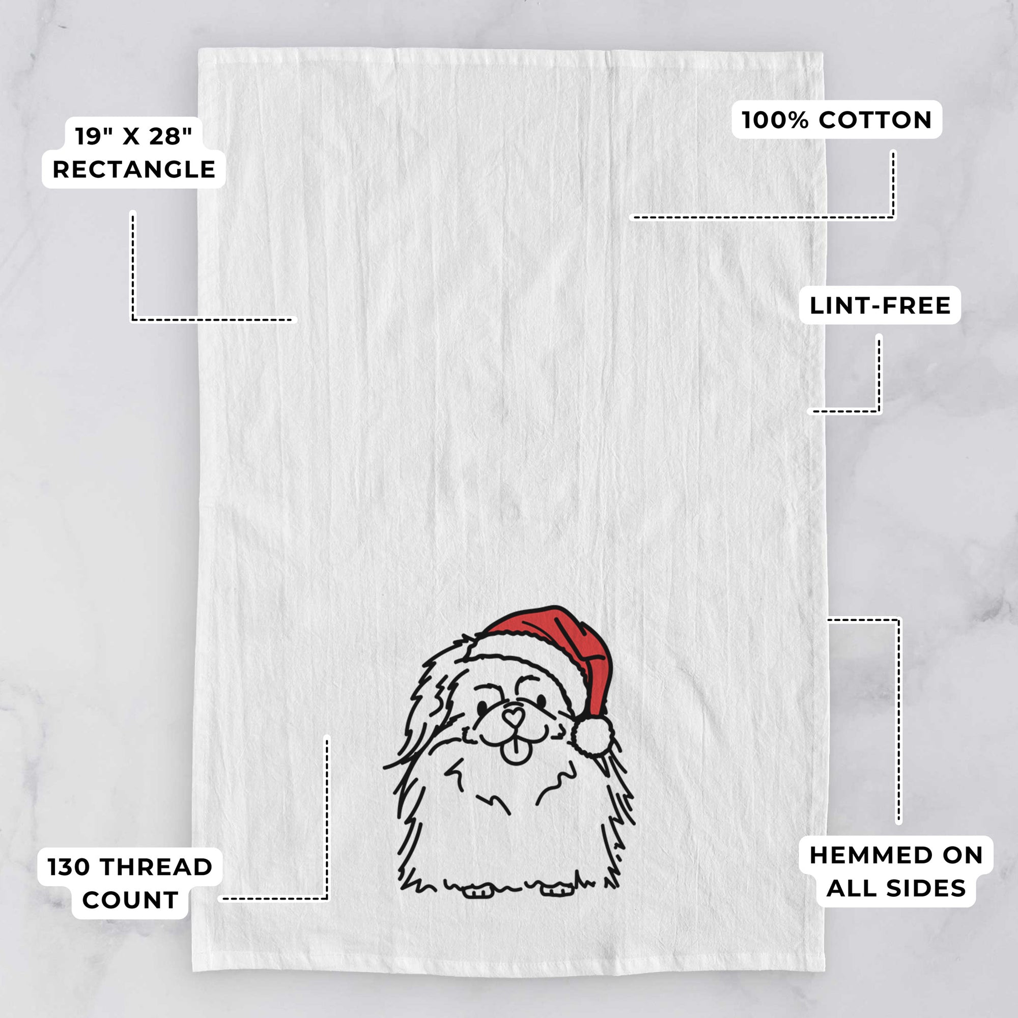 Jolly Pekingese - Viv - Tea Towel