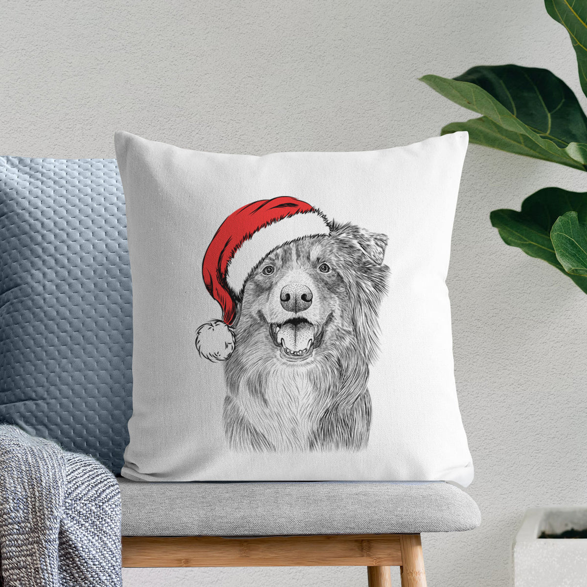 Aussie Parker the Australian Shepherd - Throw Pillow Cover