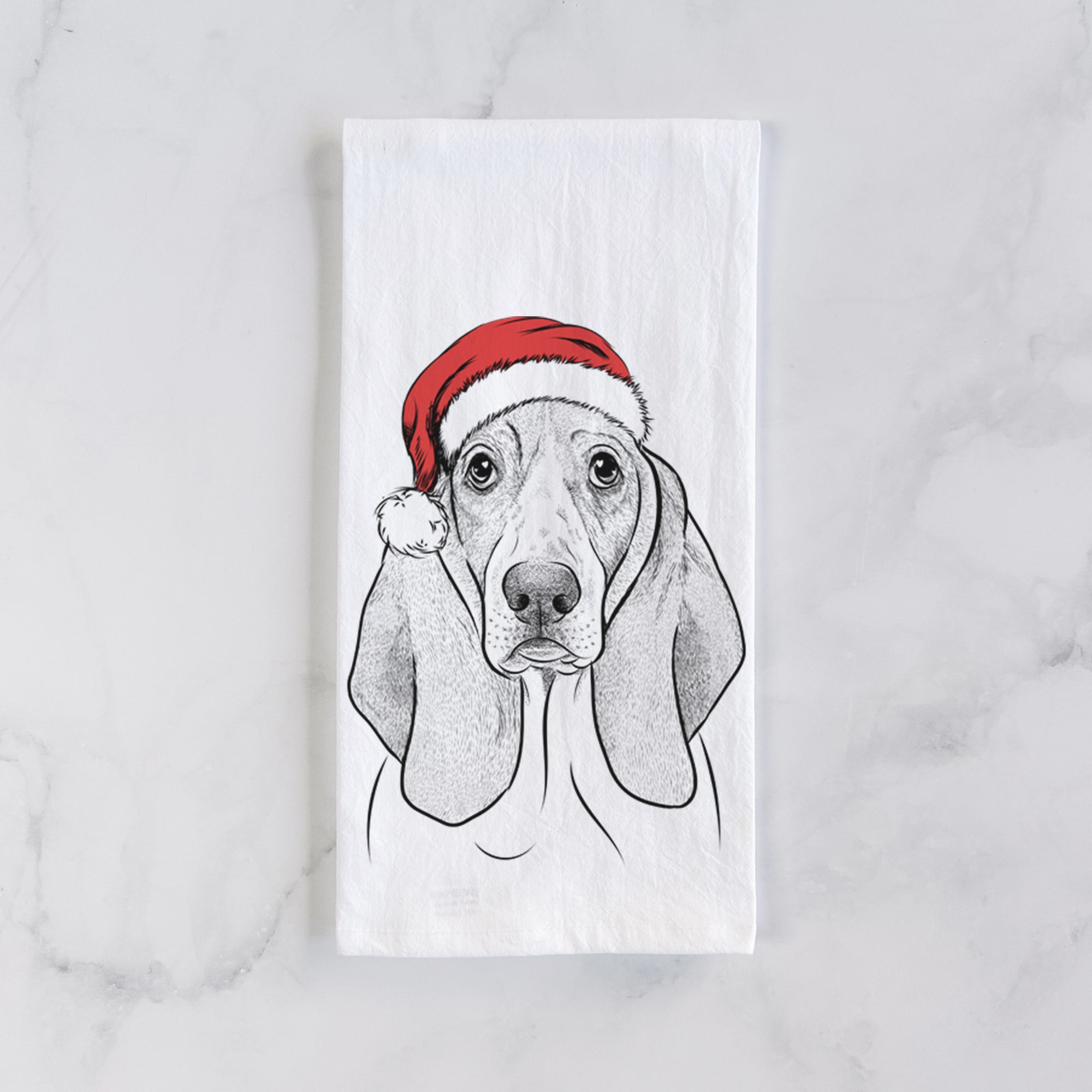 Addison the Basset Hound Tea Towel