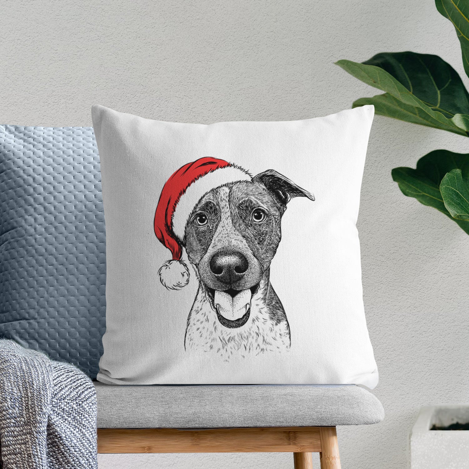 Amigo the Heeler Mix - Throw Pillow Cover