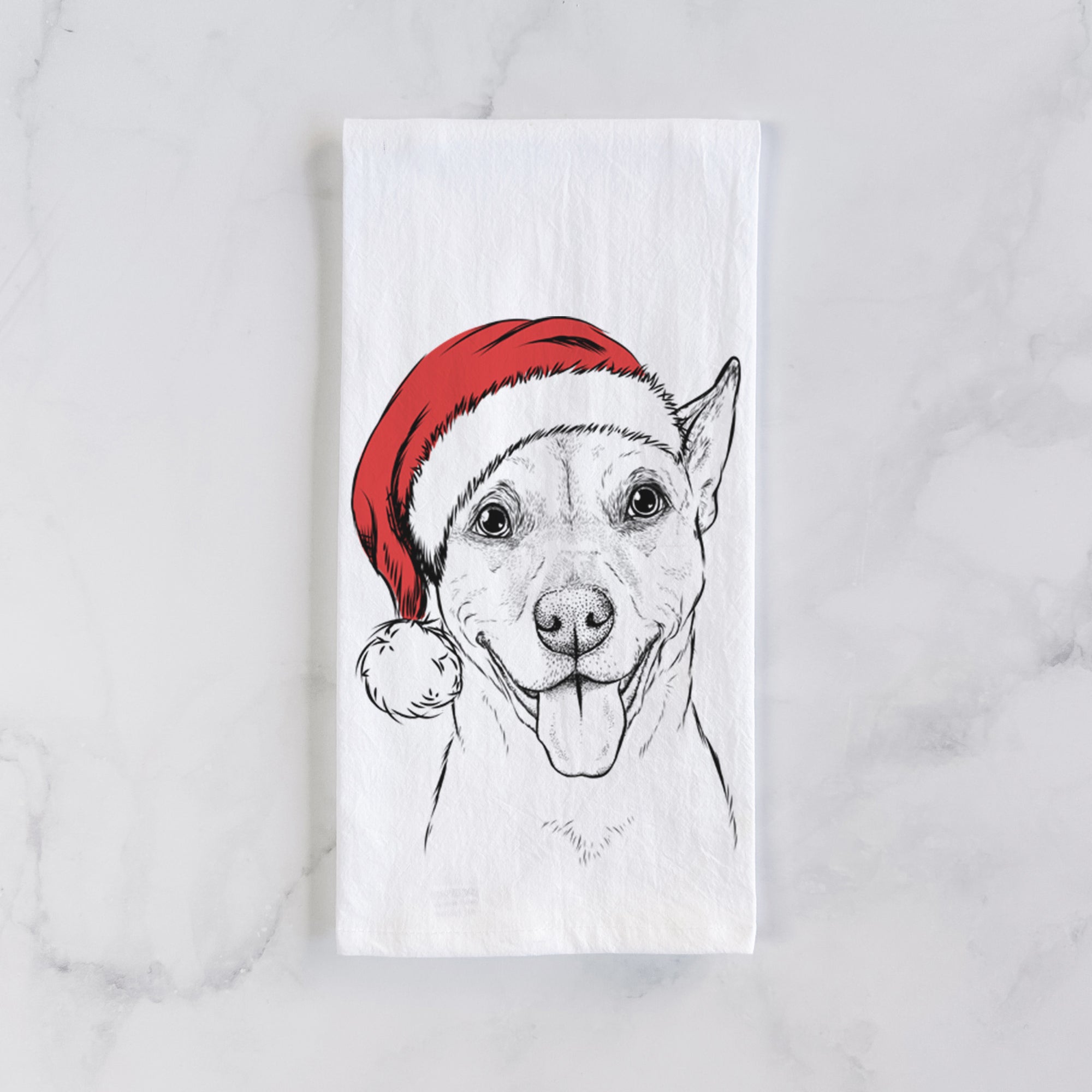 Annie Belle the Pitbull Mix Tea Towel