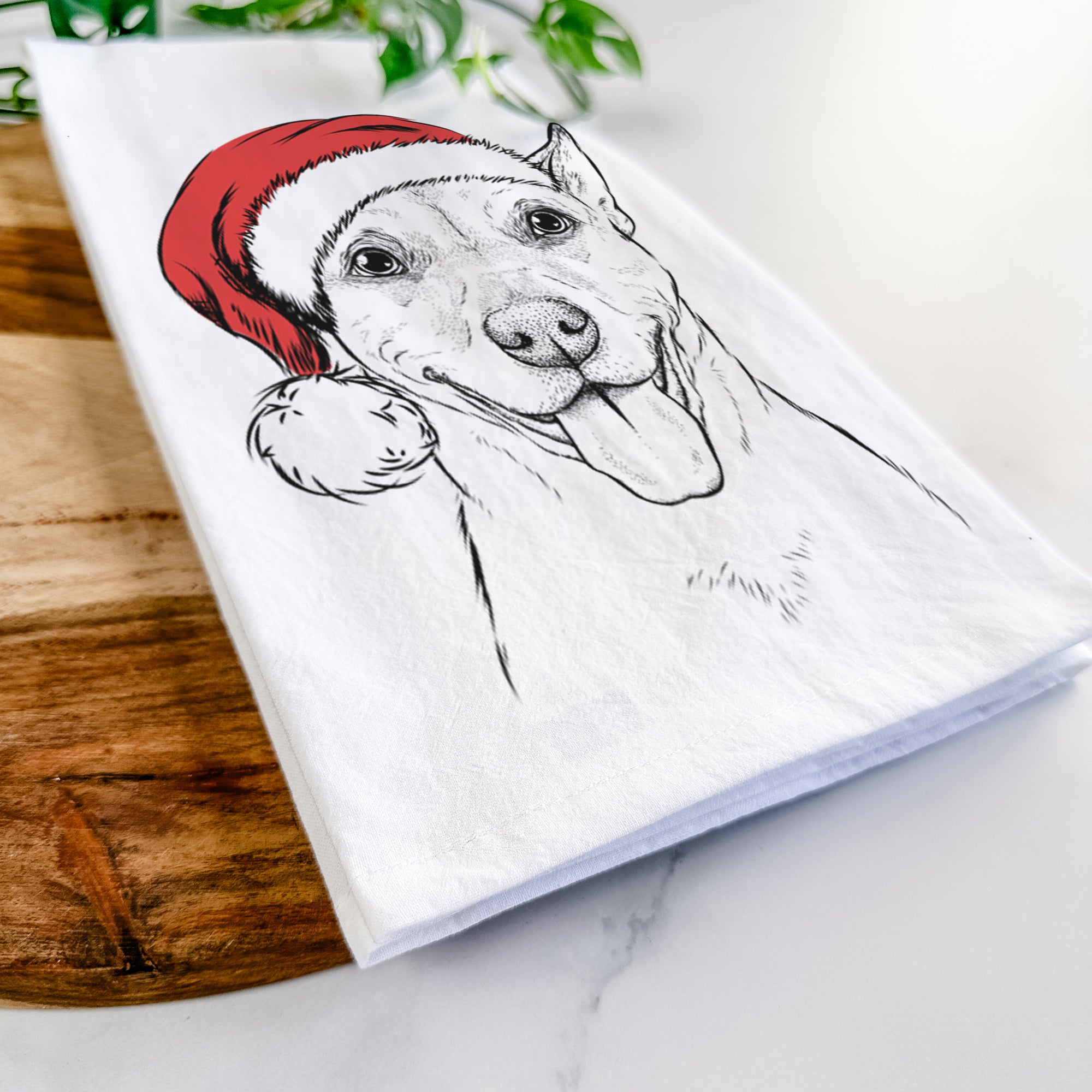 Annie Belle the Pitbull Mix Tea Towel