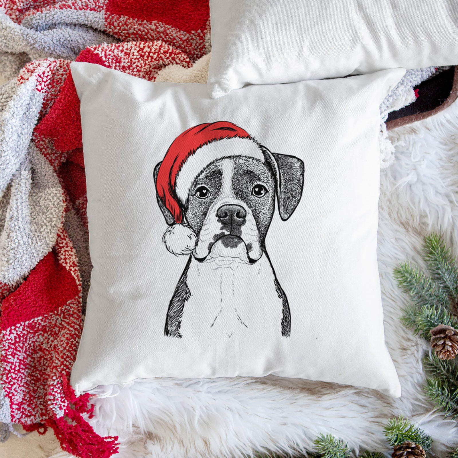 Annie the Boxer - Throw Pillow Cover