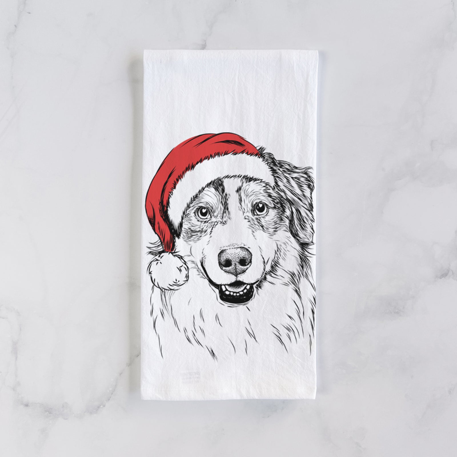 Aonghus the Australian Shepherd Tea Towel
